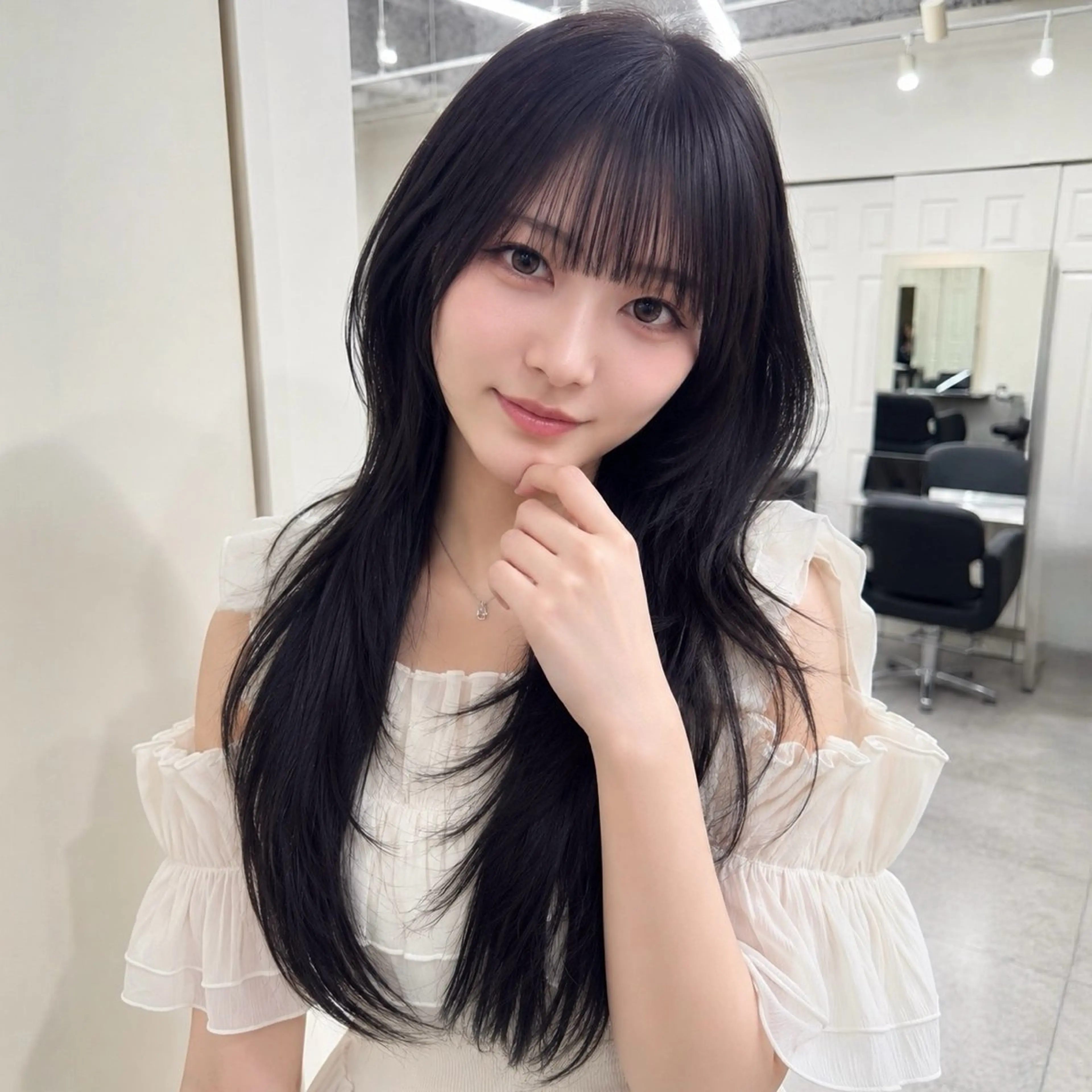 ロング カラー カット ヘアカラー トリートメント 🎀レイヤー×透明感 ×髪質改善🎀米田のヘアスタイル