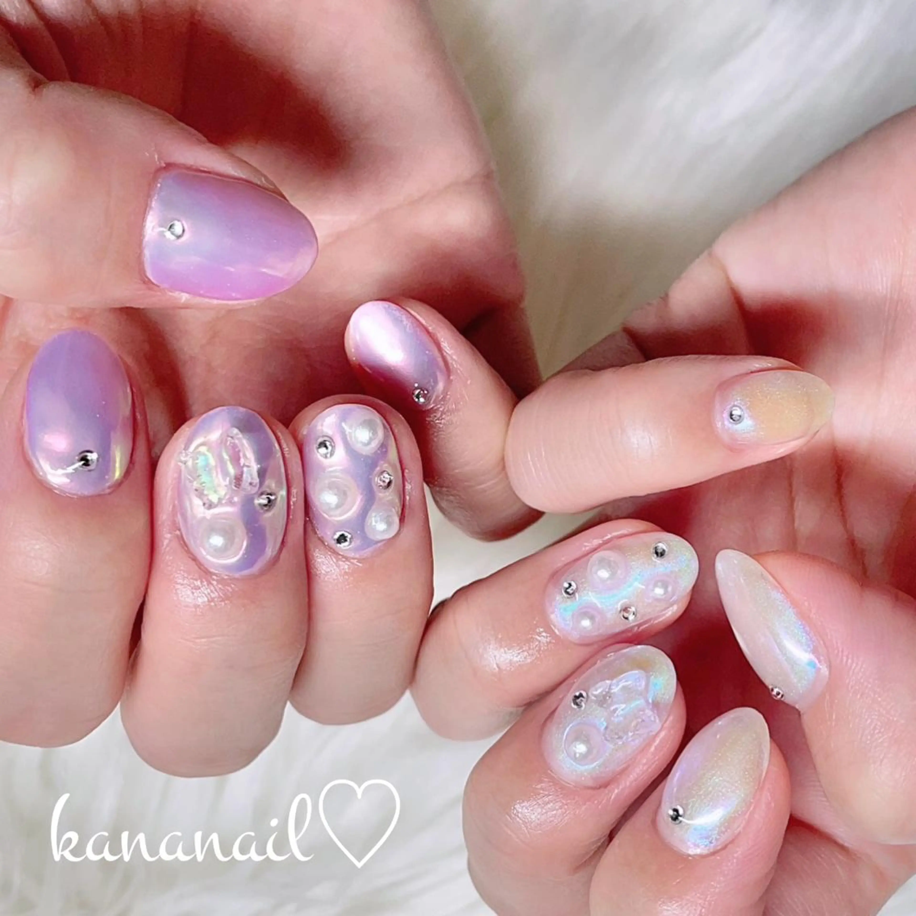 ネイル オーロラネイル kananail ♡のネイルデザイン