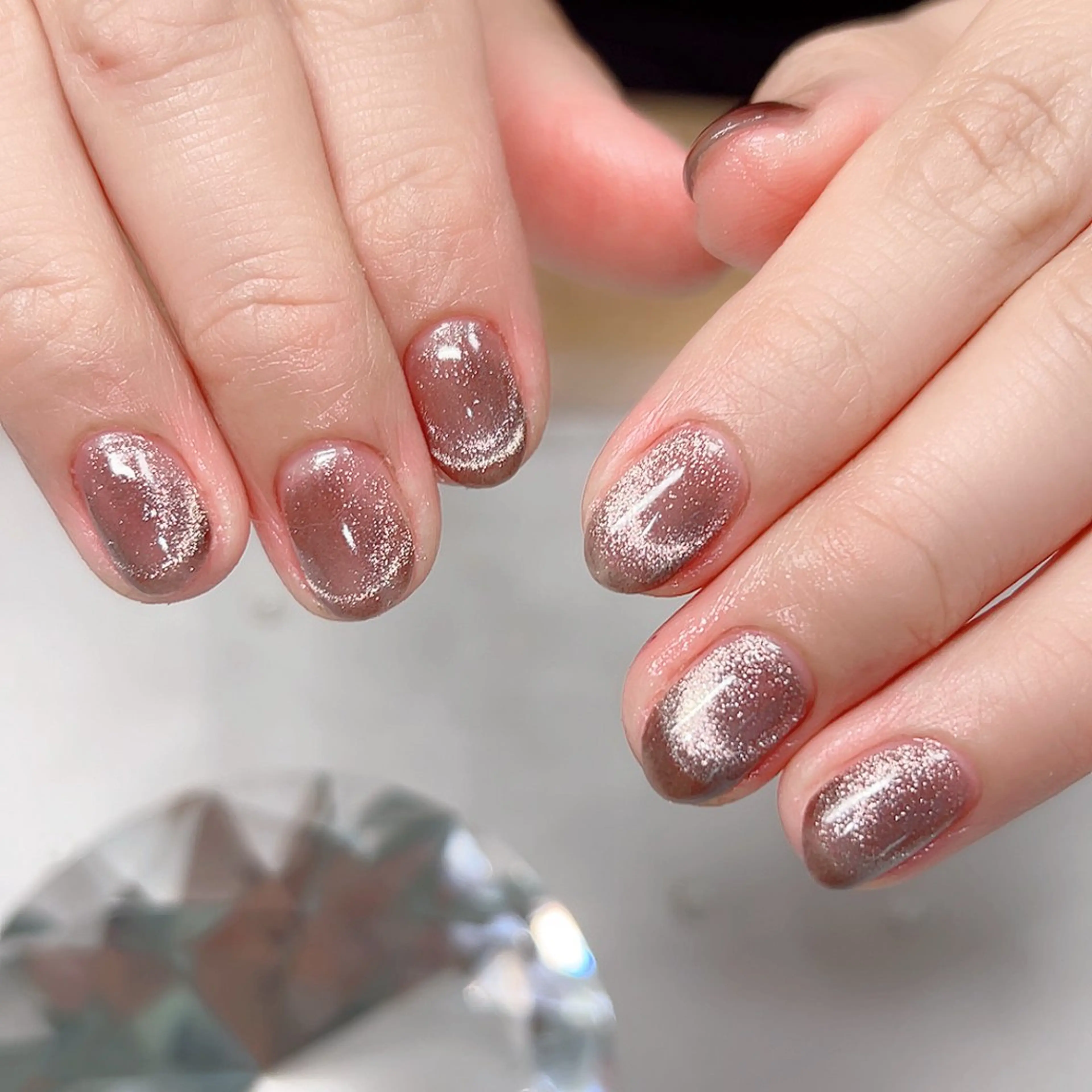 ネイル ホログラムネイル キラキラネイル ハンドネイル Cute Tips nailのネイルデザイン