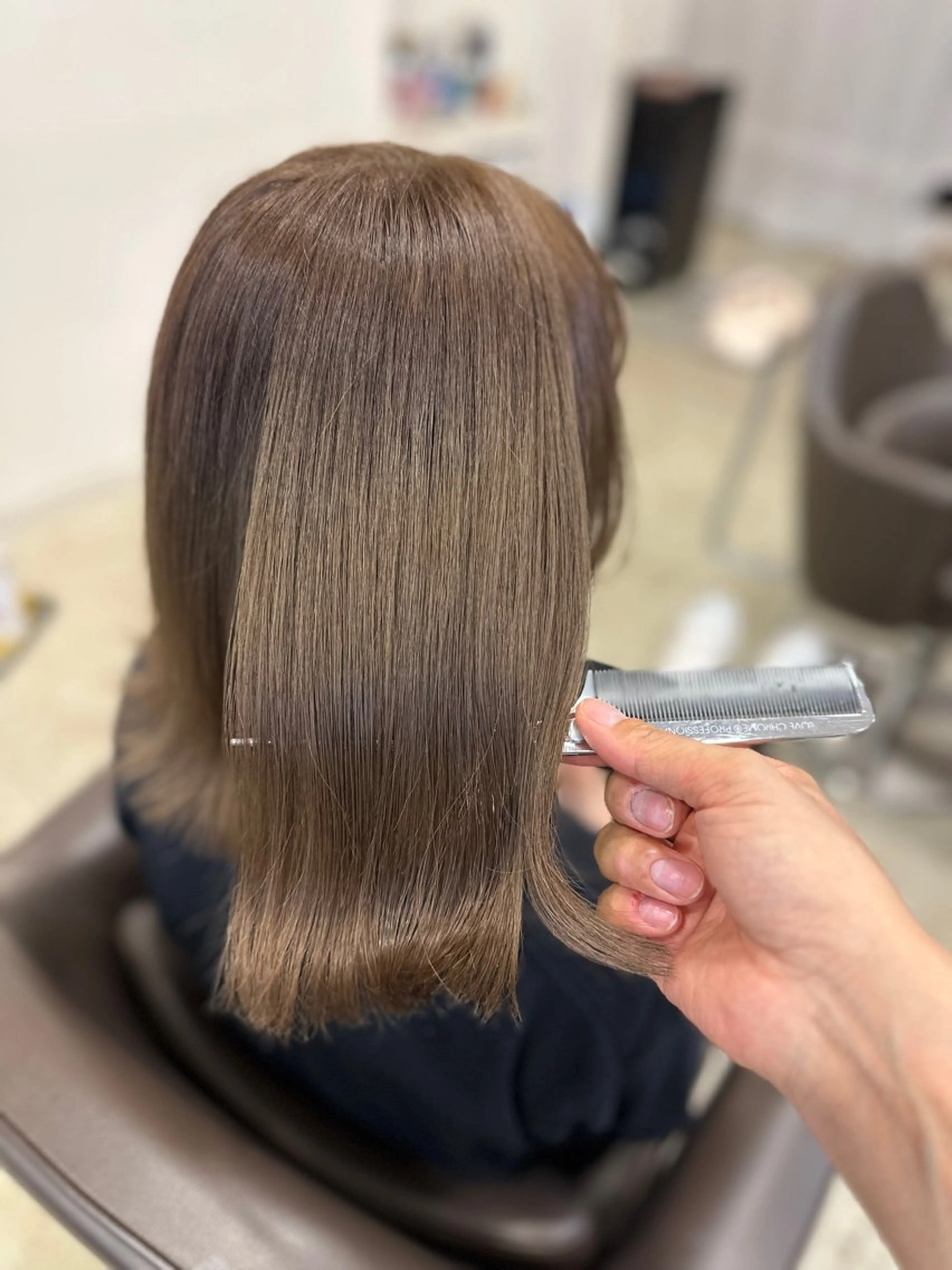 ミディアム 髪質改善 藤原 克宏のヘアスタイル