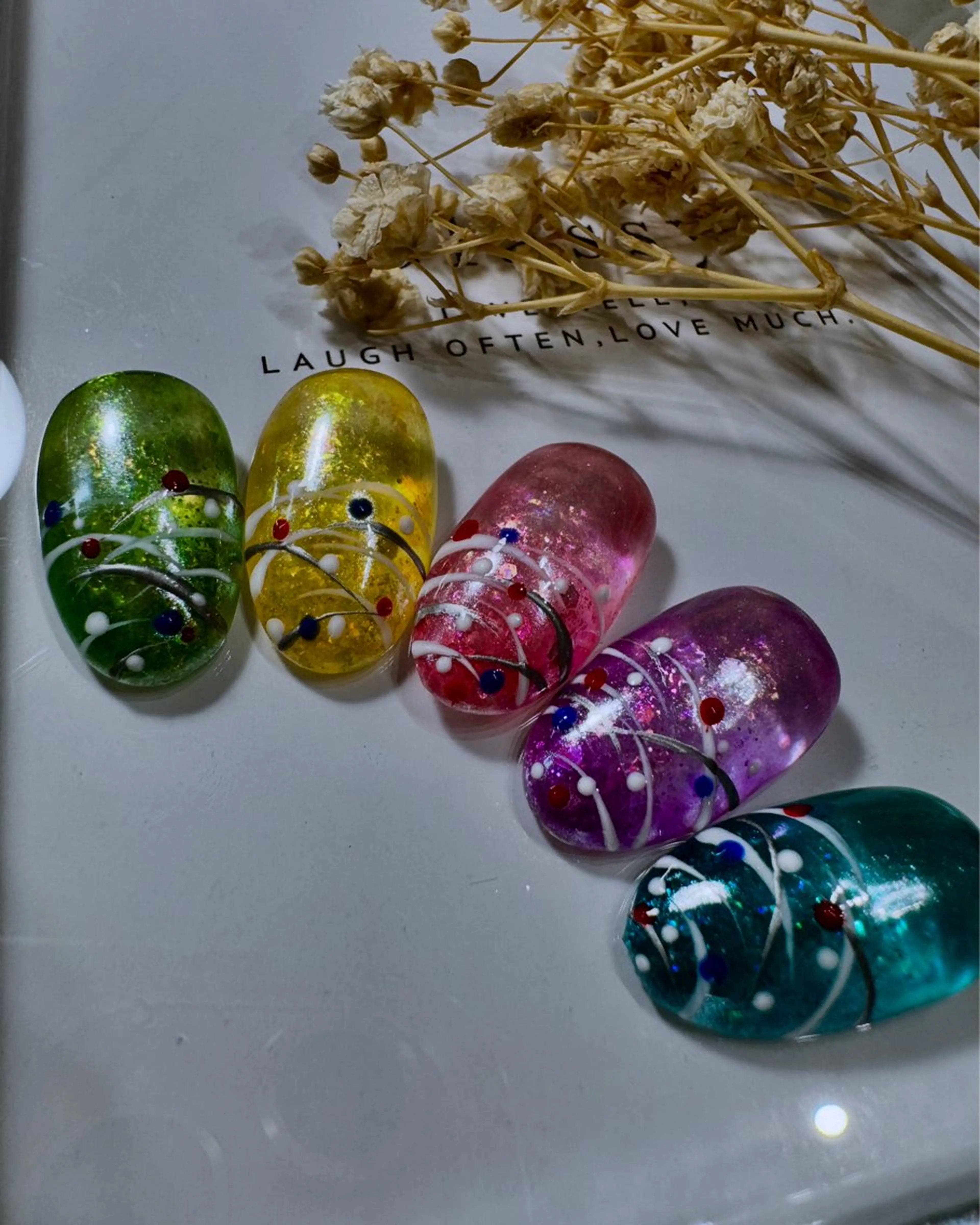 ネイル クリアネイル ヨーヨーネイル nailsalon leam3のネイルデザイン