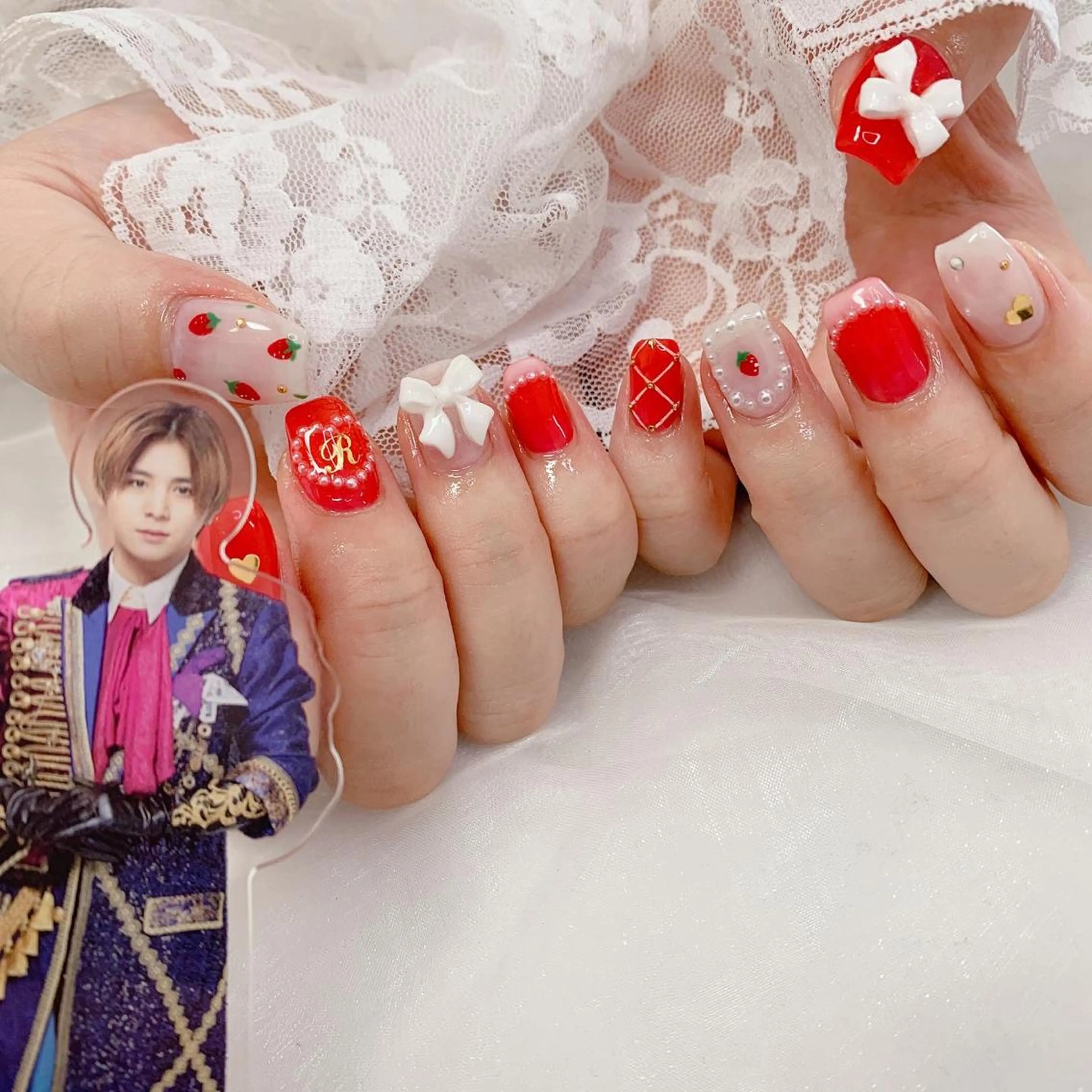 ネイル リボン ハンドネイル La neige* yuki 🐩🌙のネイルデザイン