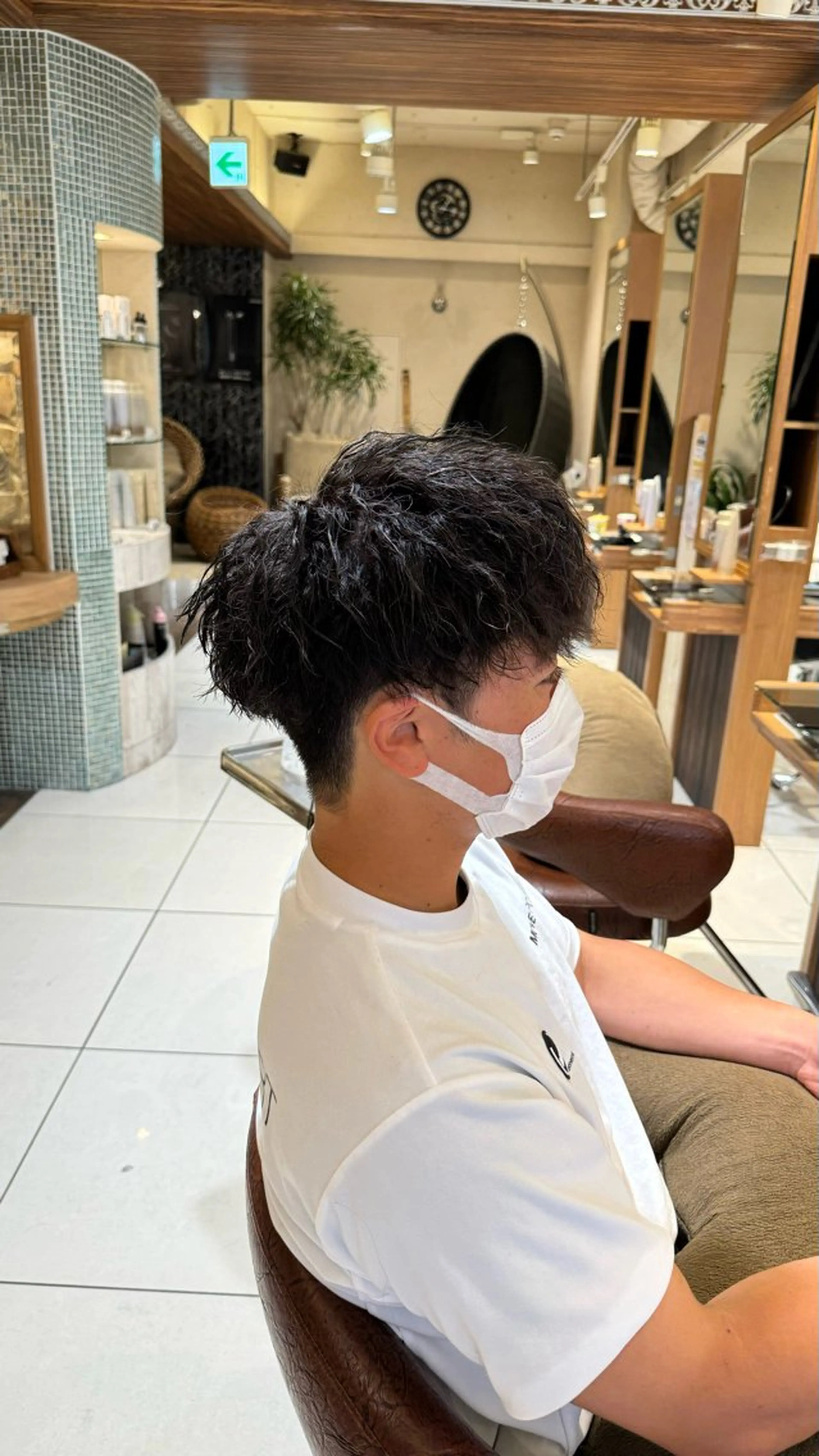 ショート カラー パーマ メンズ カット パーマ 新宿のパーマ職人/ メンズパーマ/石見のヘアスタイル