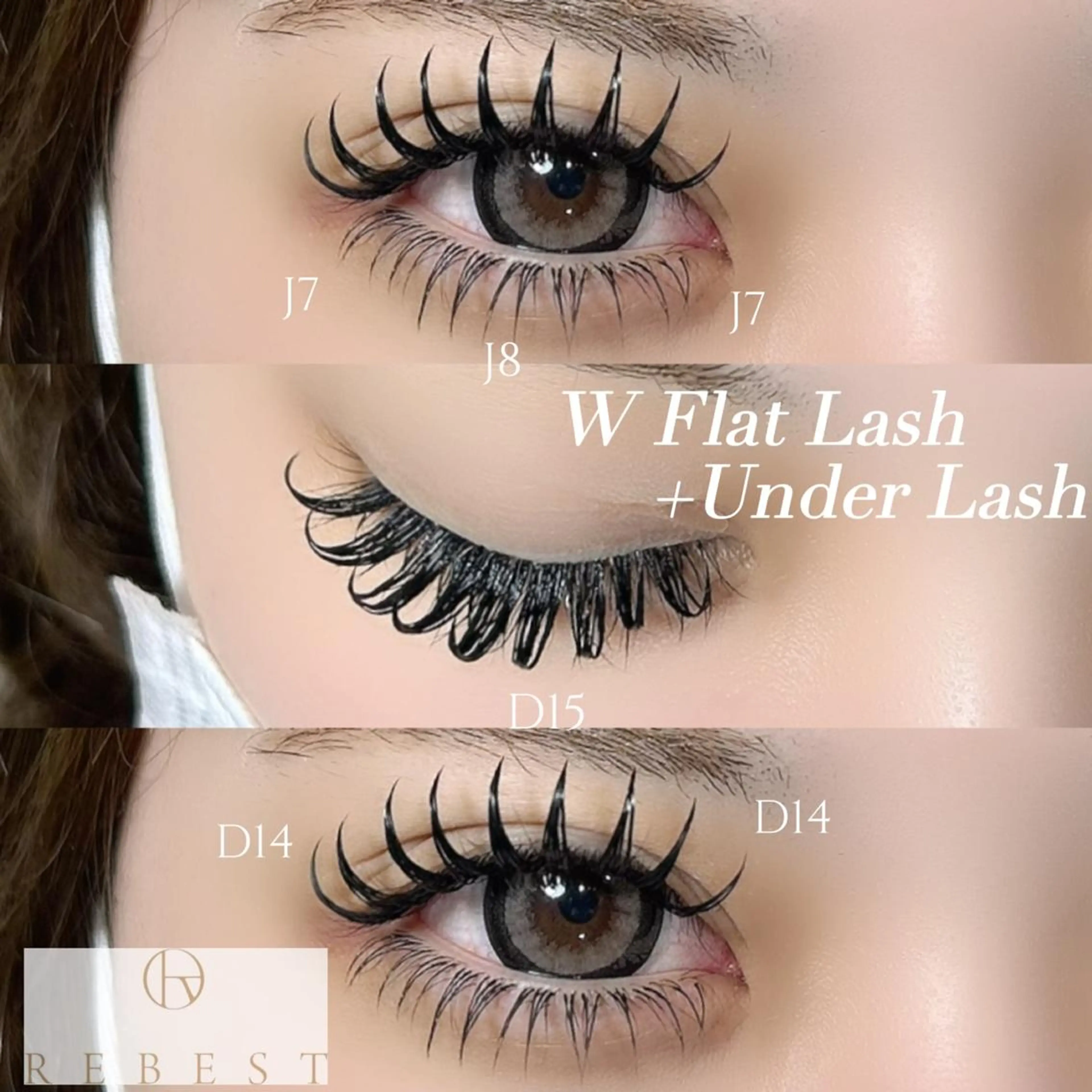 マツエク・マツパ ＲＥＢＥＳＴ ｅｙｅｌａｓｈのマツエク・マツパデザイン