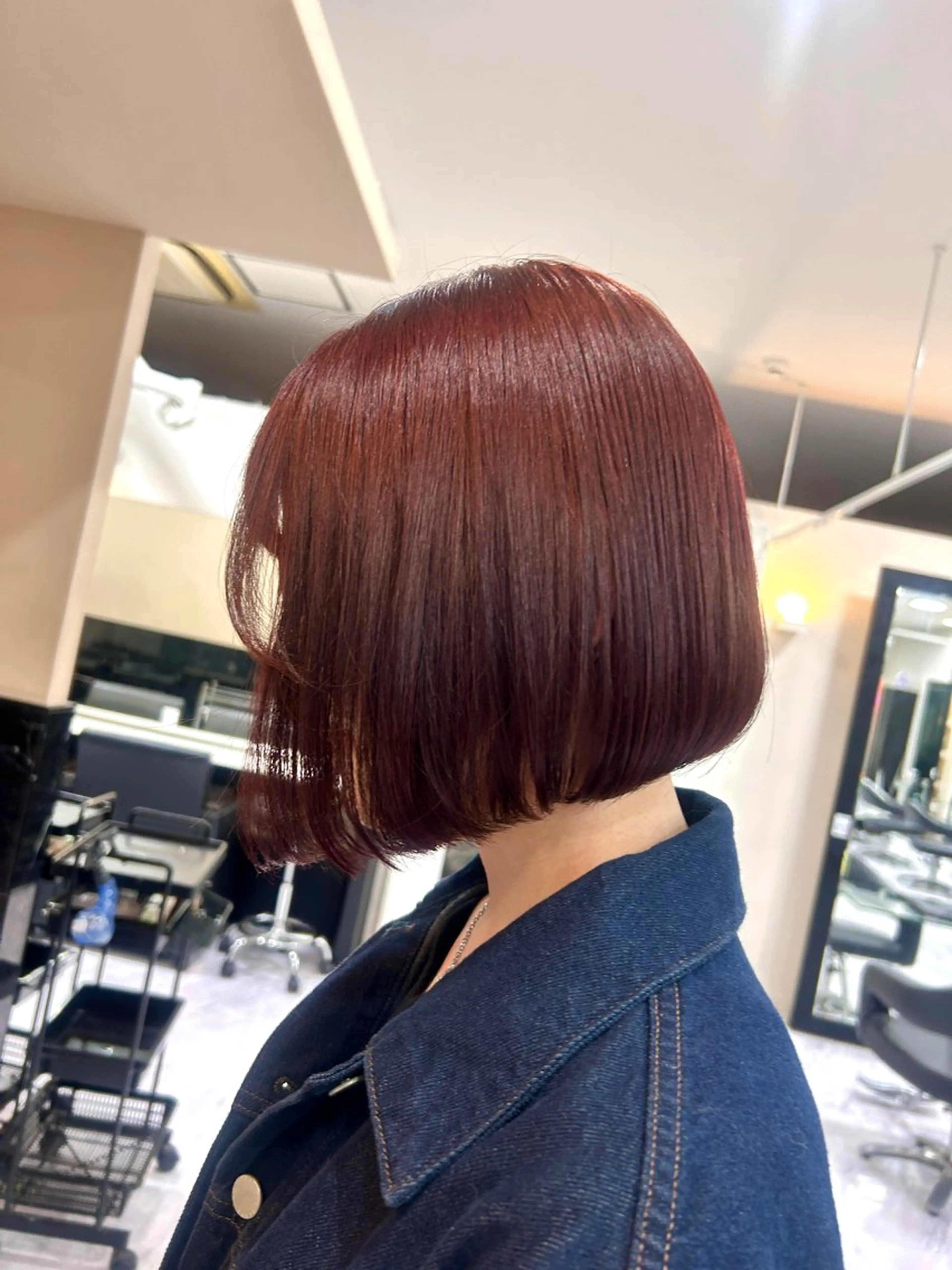 ショート ピンクブラウン ボブ カット ヘアカラー トリートメント 🍊小川実里🍊 /カラーレイヤーのヘアスタイル