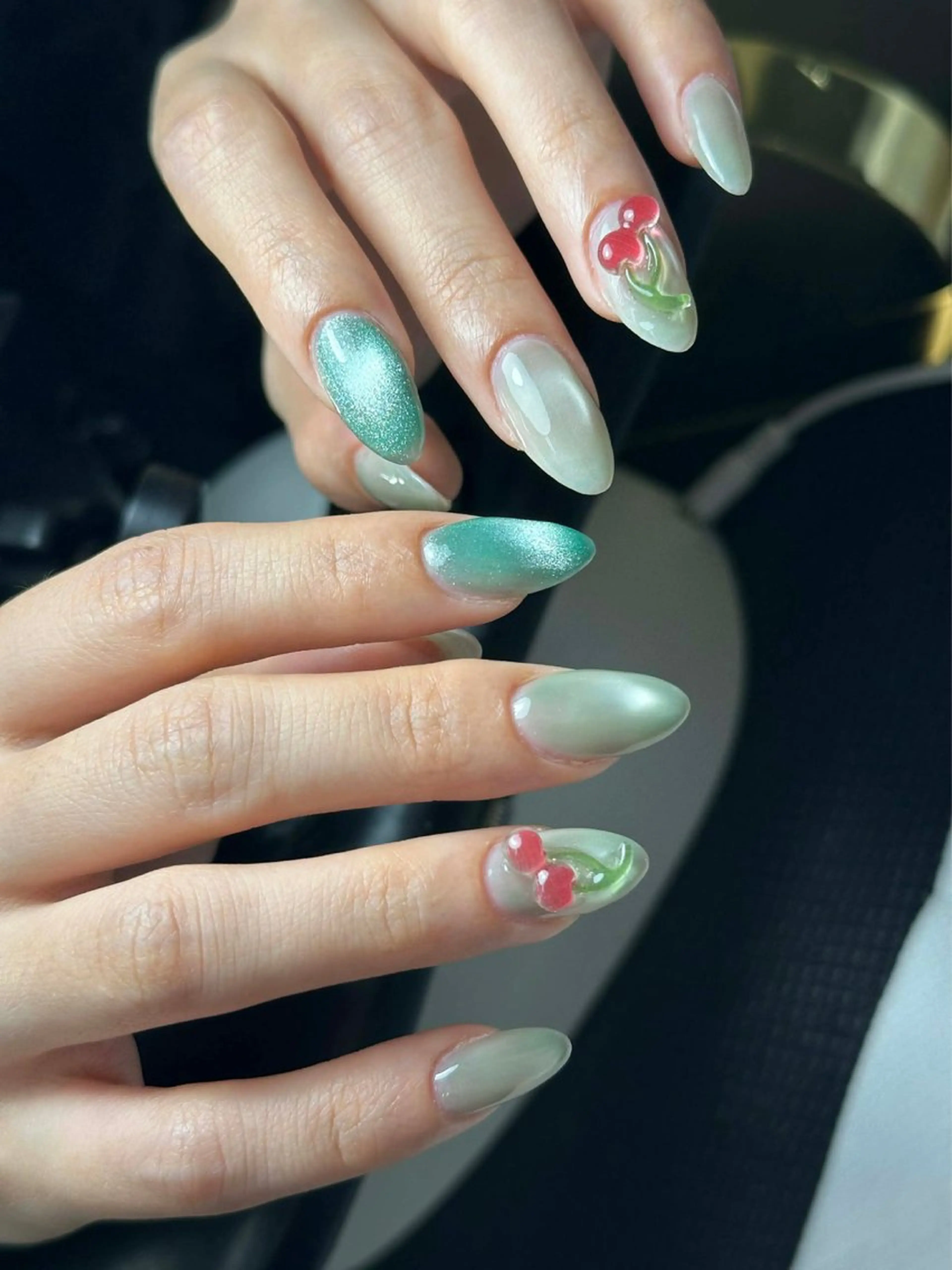 ネイル 韓国ネイル 持ち込み ニュアンスネイル ネイルチップ 冬ネイル RINN ANA.CHUOのネイルデザイン