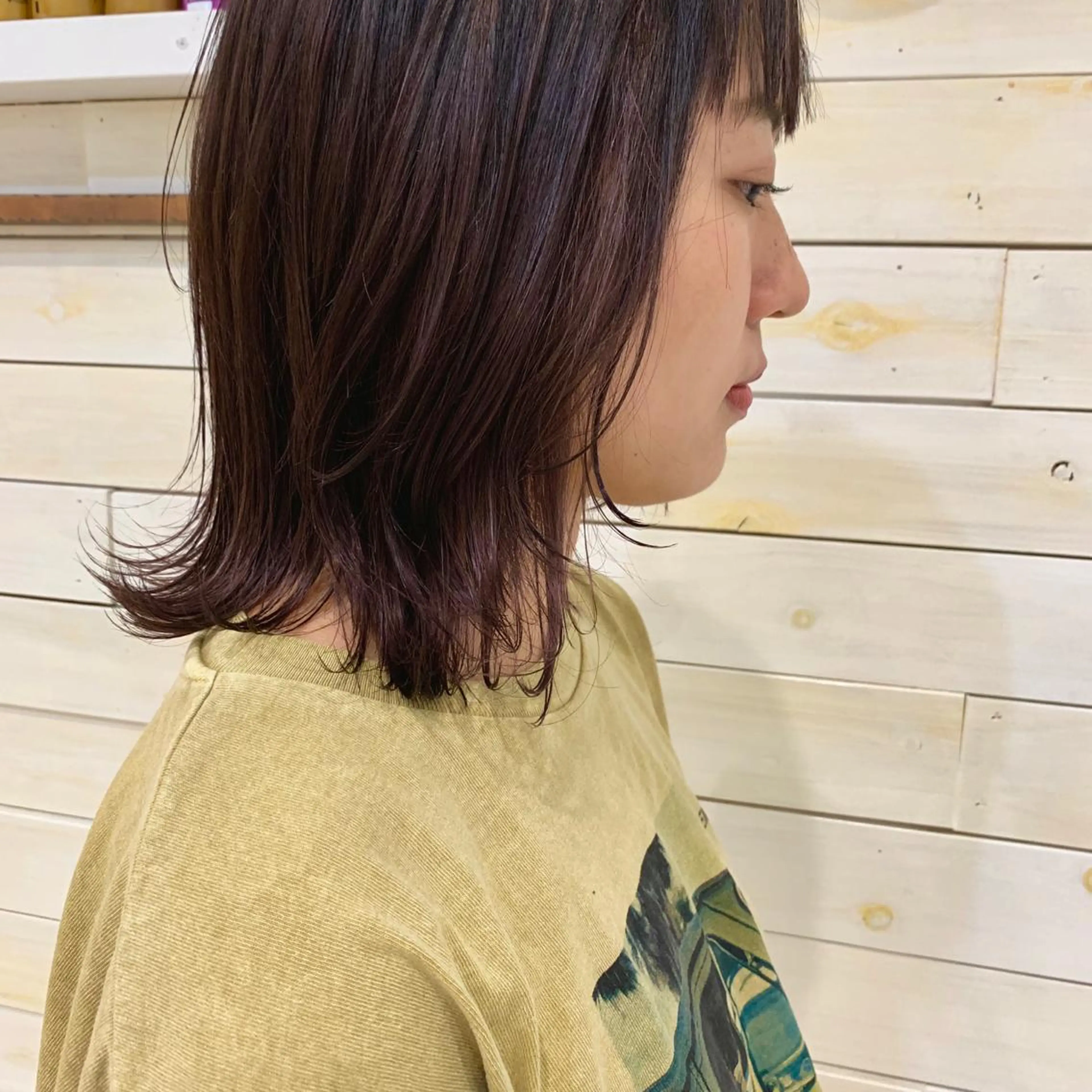 カラー ブリーチ 透明感カラー ハイライトカラー 黒田瀬奈/ボブ まろやかベージュのヘアスタイル