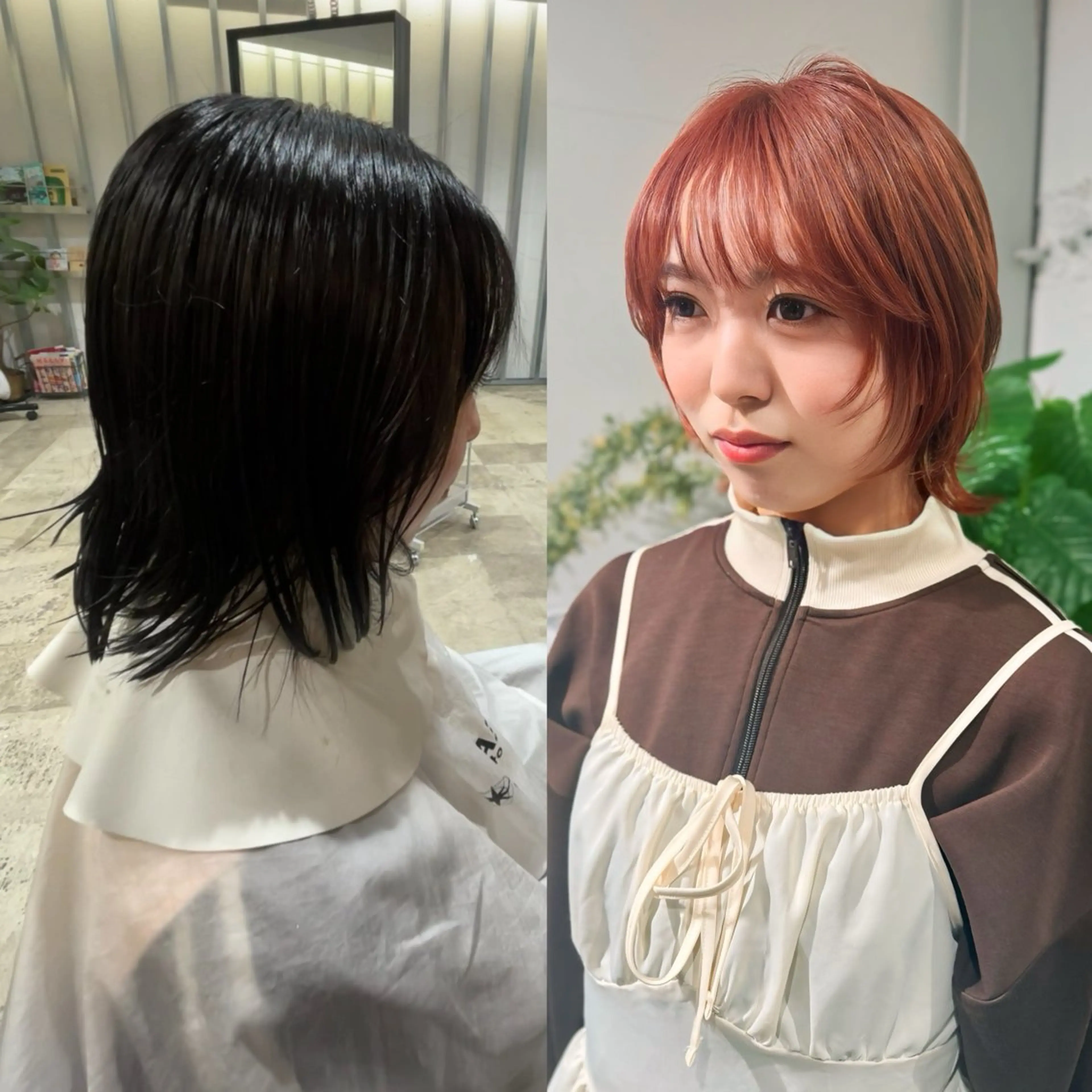 ミディアム カラー 黒髪 卒業式のヘアスタイル ウルフ/似合わせ レイヤー/RIHOのヘアスタイル