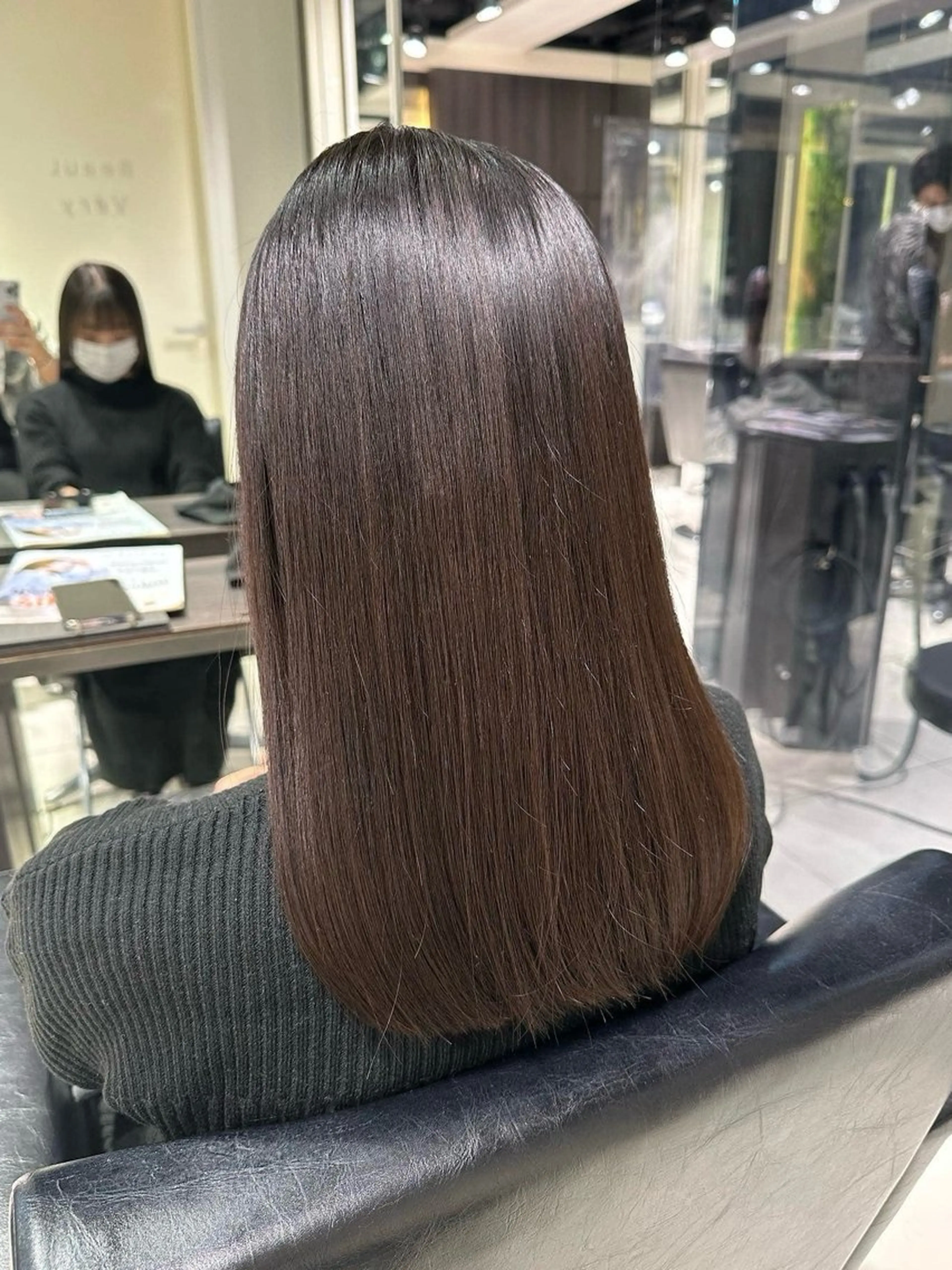 ロング 縮毛矯正 暖色カラー‪🩷 アレンジ/ｱｽﾅのヘアスタイル