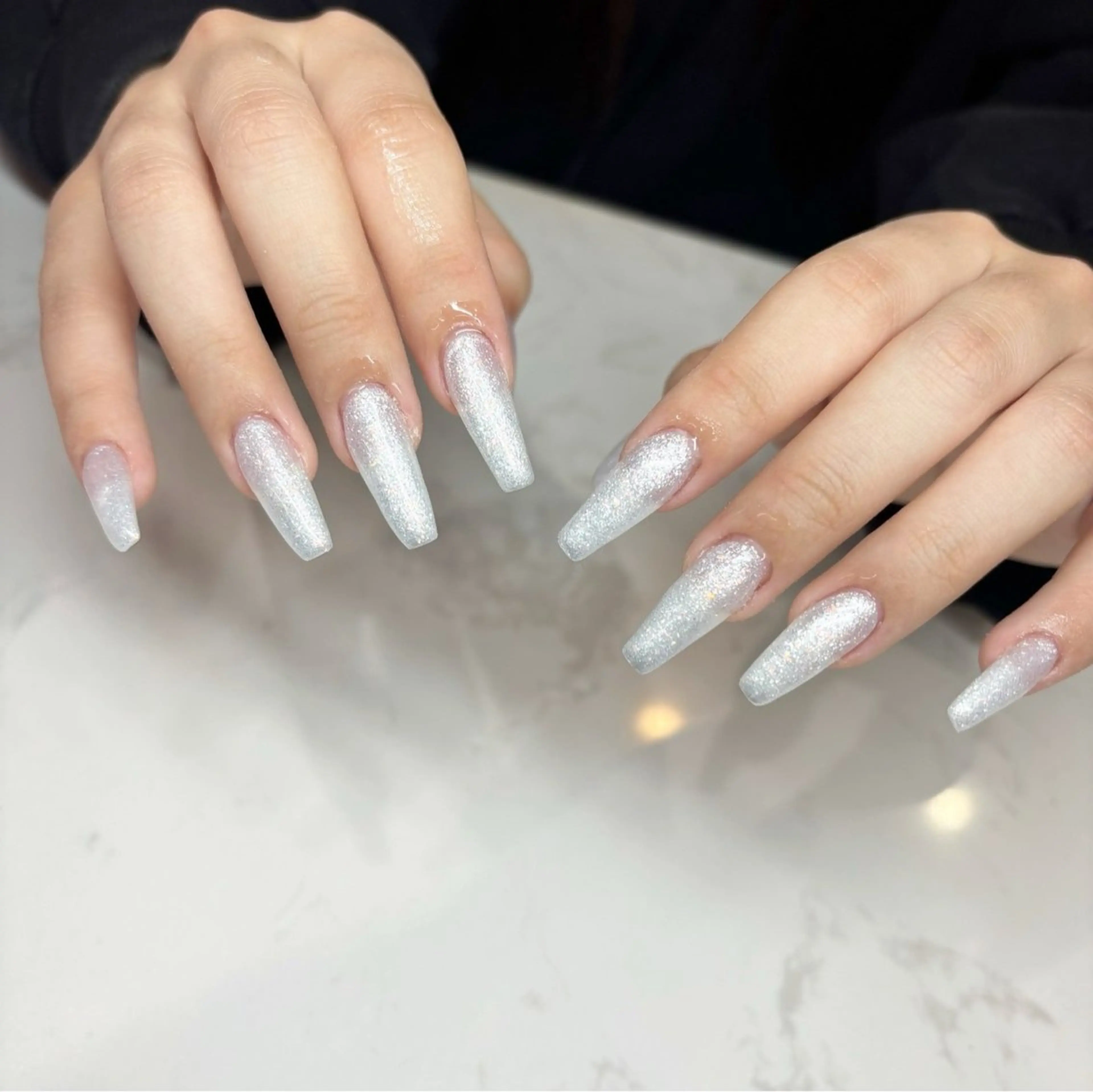 ネイル ジェルネイル キラキラネイル ラメ(グリッター) ワンカラーネイル ハンドネイル mio nail TANIのネイルデザイン