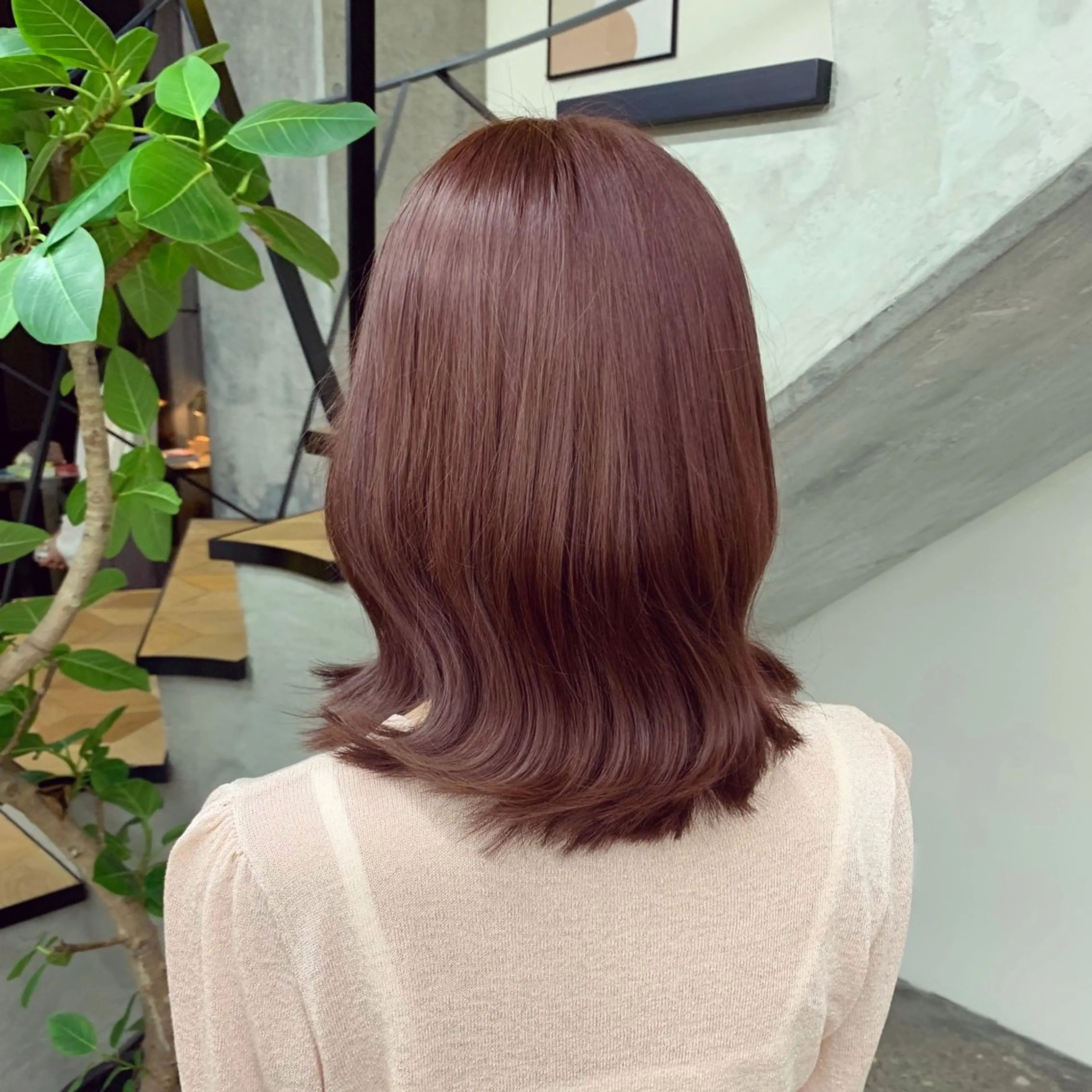 ミディアム ピンクブラウン 韓国トレンド💓‪ 阿部あんじゅのヘアスタイル