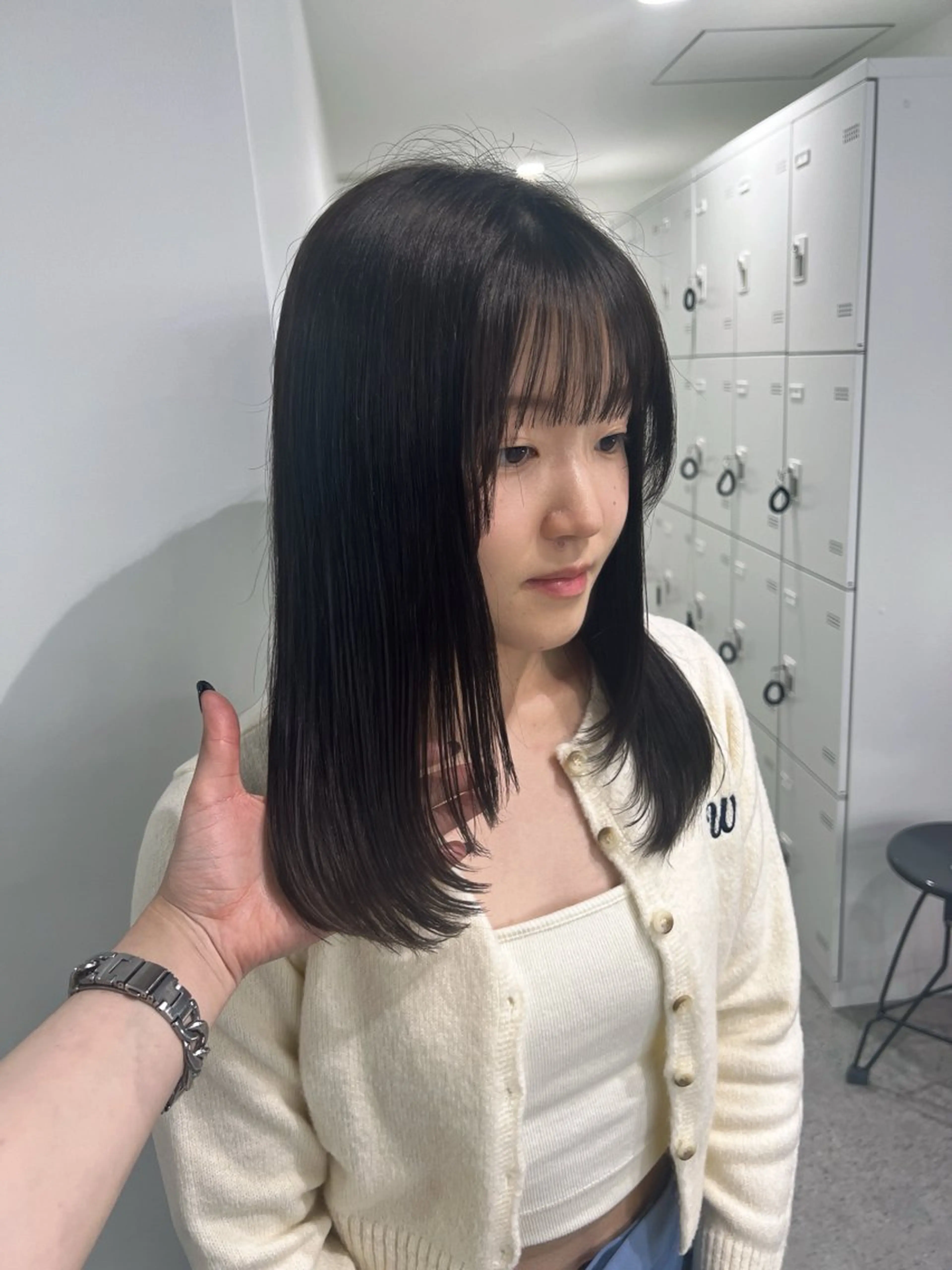 ロング カラー 暗髪🩶ラベンダー/ ブルー/ユウナ🤍のヘアスタイル