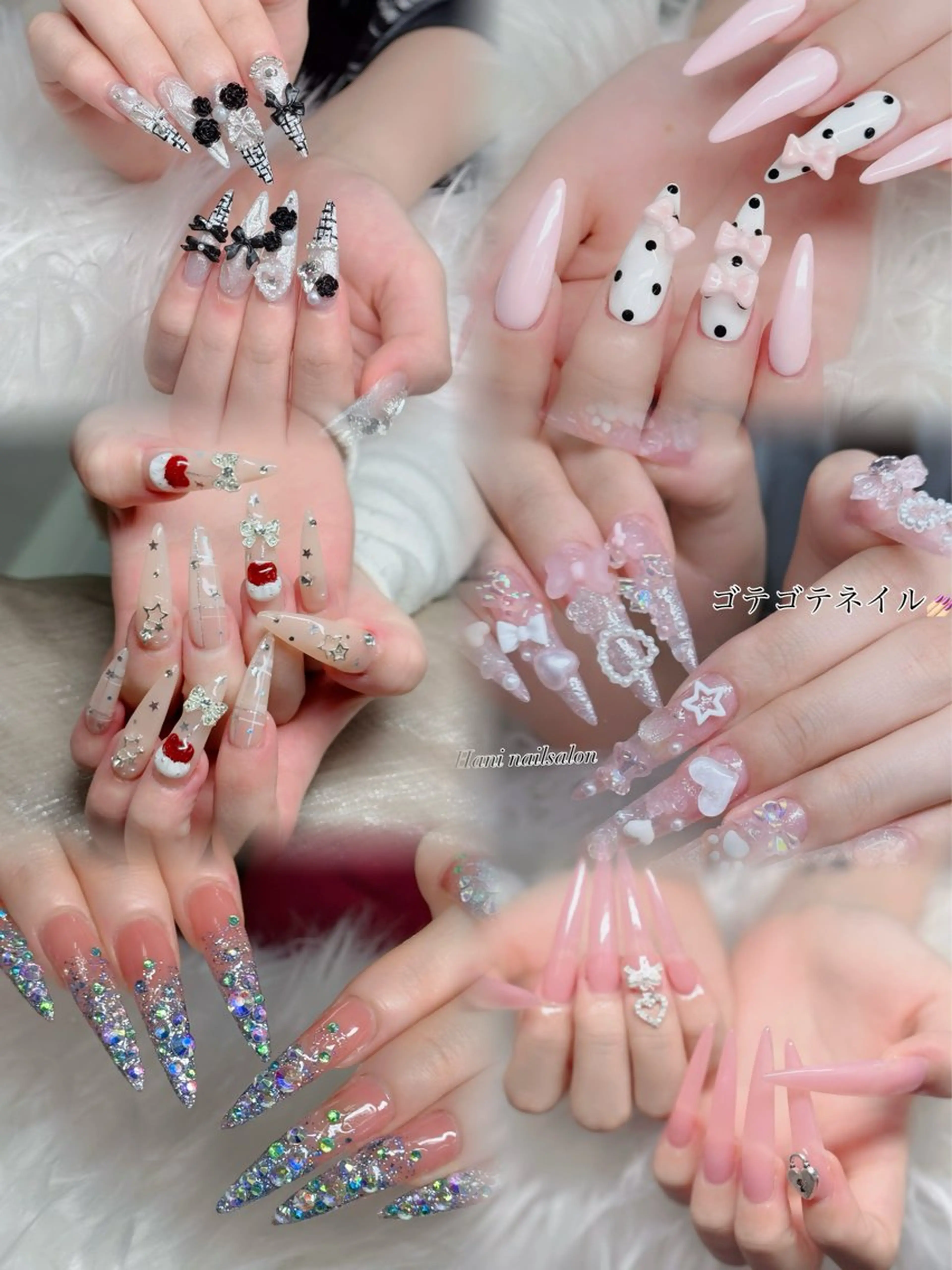 ネイル べっ甲ネイル チークネイル フラッシュネイル フラワーネイル フットネイル ハンドネイル Hani Nail Salonのネイルデザイン