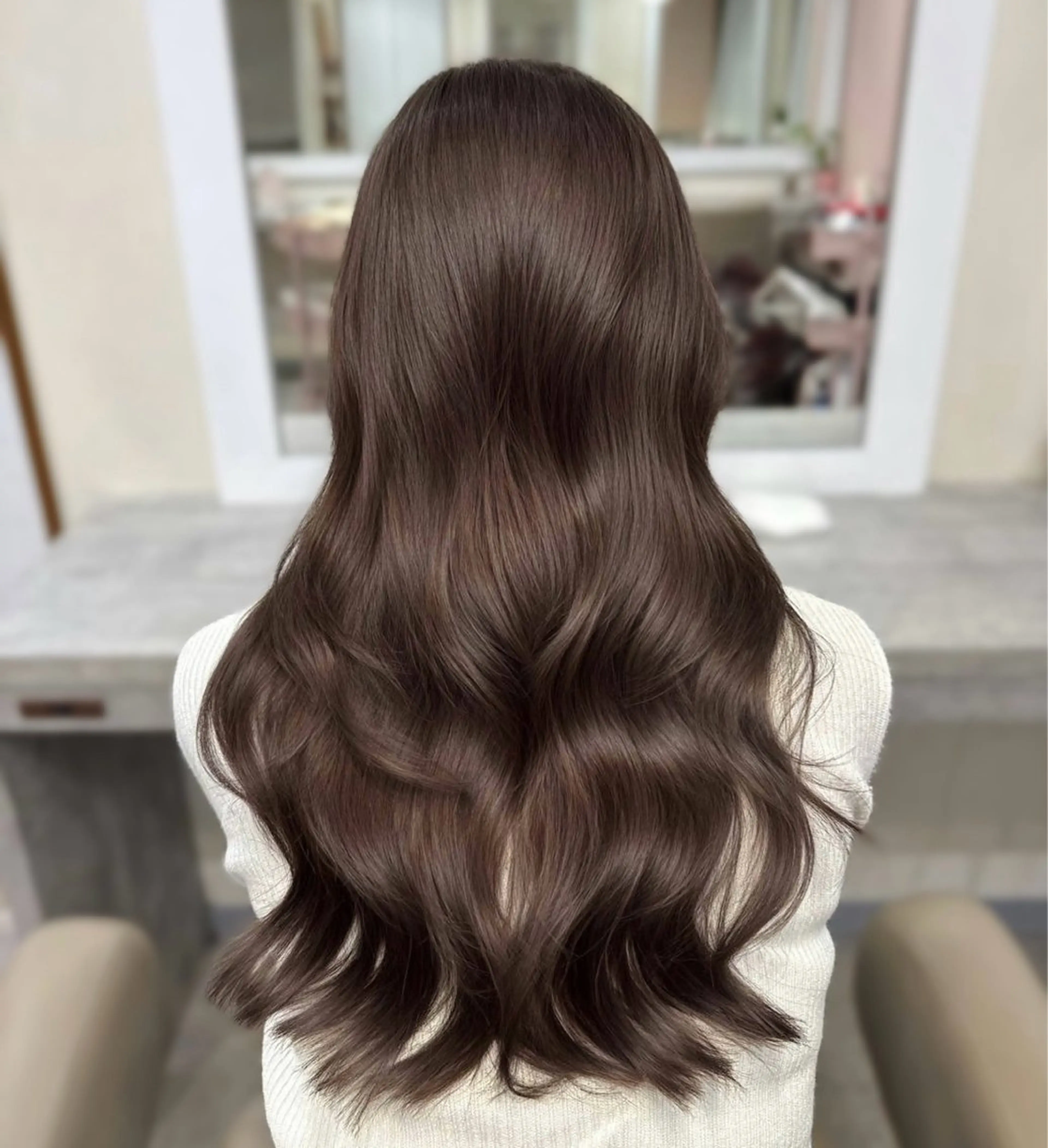 ロング カラー パーマ カット ヘアカラー パーマ トリートメント 韓国ヘア/韓国風 パーマ/kazueのヘアスタイル