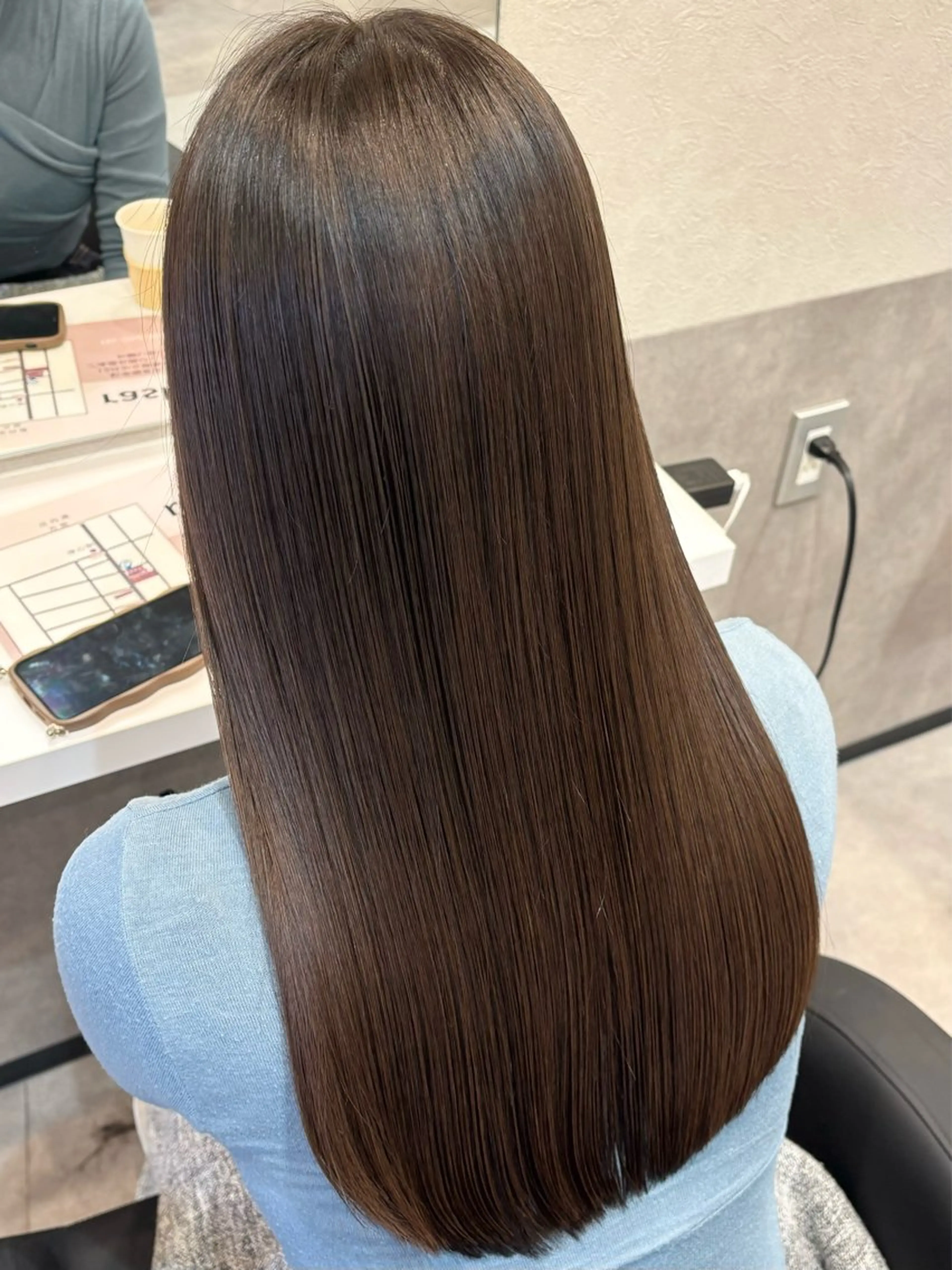 セミロング セミロングパーマ 髪質改善 トリートメント 縮毛矯正 rashisa所属・MISAKI /モテ愛されのヘアスタイル