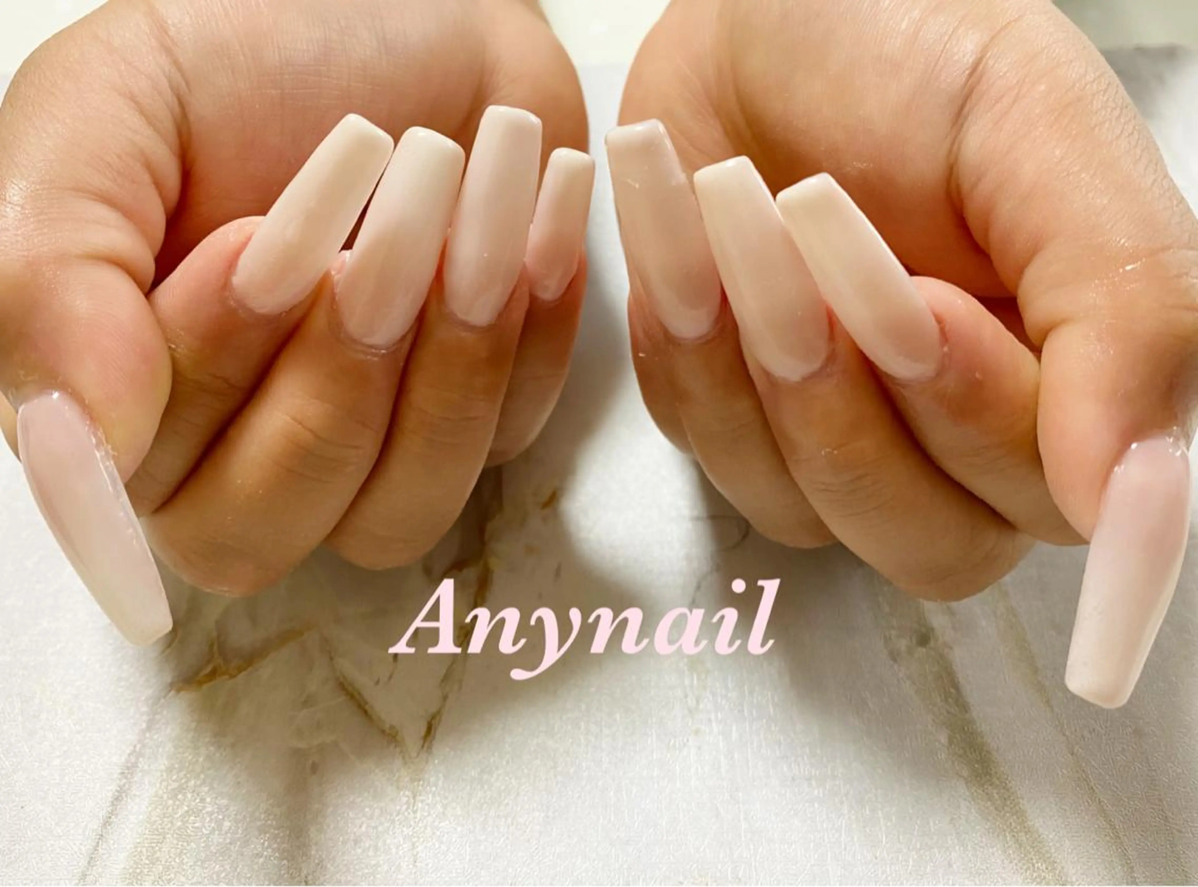 ネイル ブルー オフィスネイル スカルプネイル ハンドネイル 岩澤 恵子のネイルデザイン