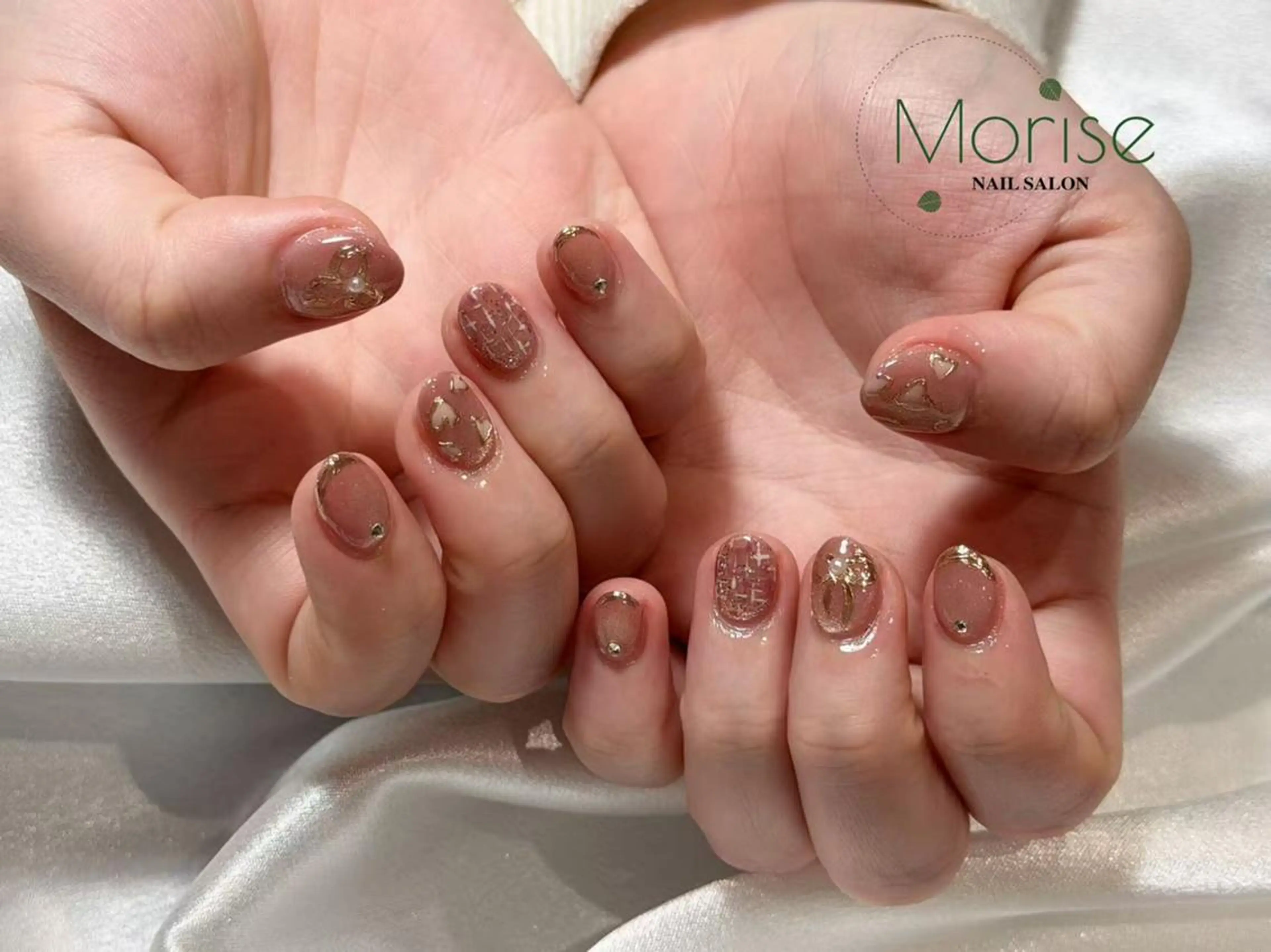 ネイル 長さ出し フレンチネイル ジェルネイル ガラスフレンチ 韓国ネイル MoriseNail Jr研修💜イシダのネイルデザイン