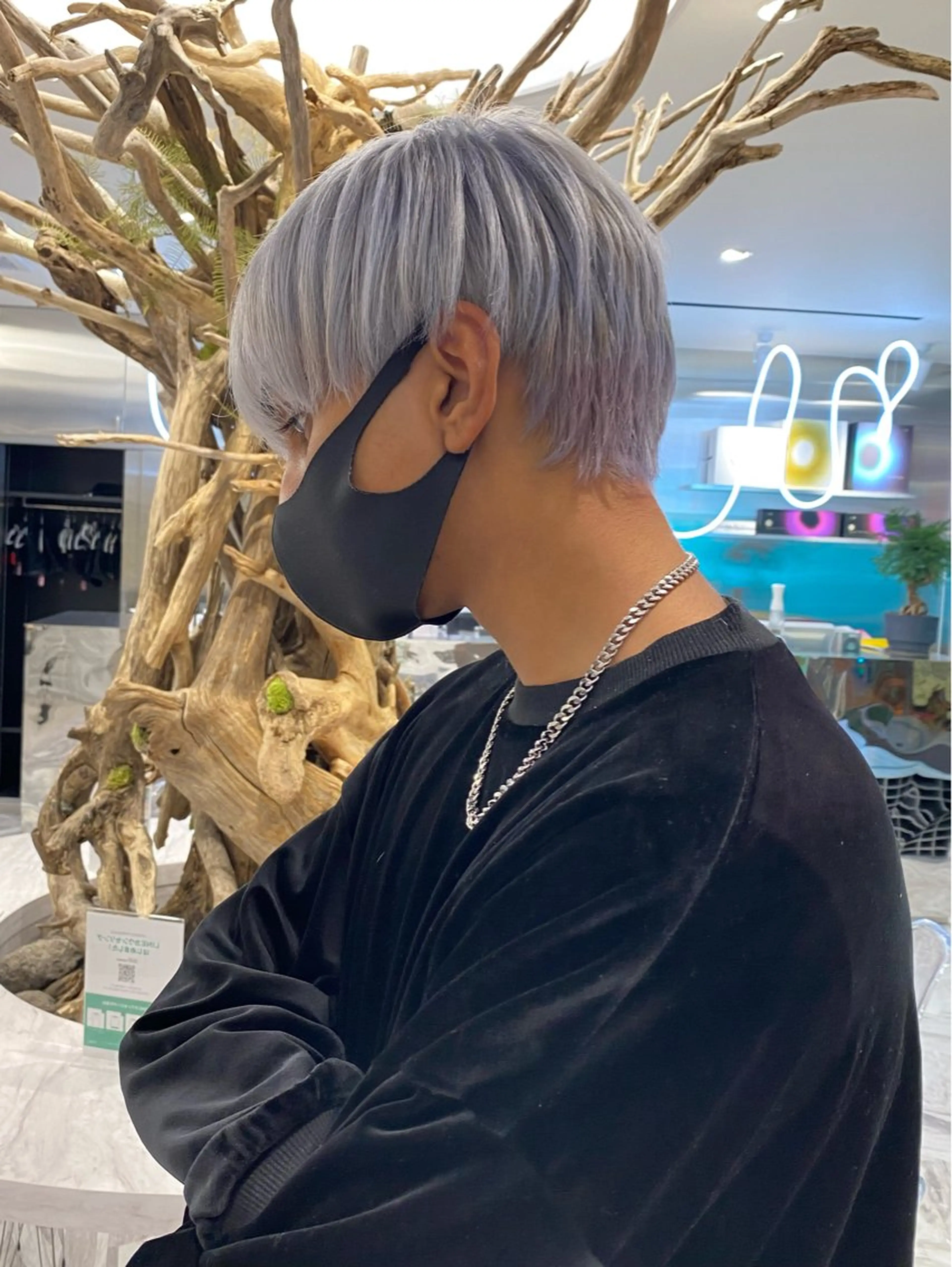 ショート カラー メンズ シルバー 似合わせ SHOYAのヘアスタイル