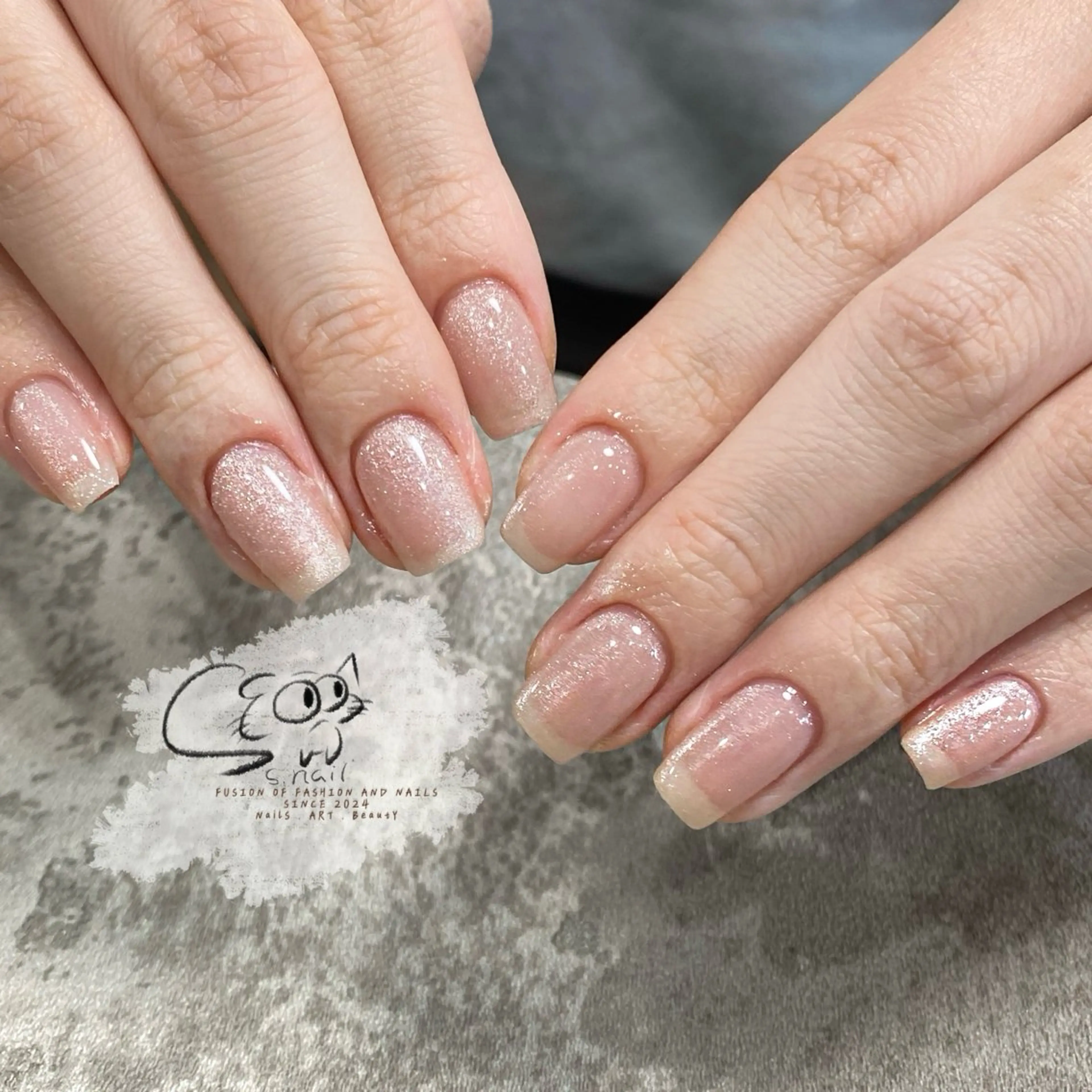 ネイル チークネイル フレンチネイル グラデーション マグネットネイル ワンカラーネイル S.nail _のネイルデザイン