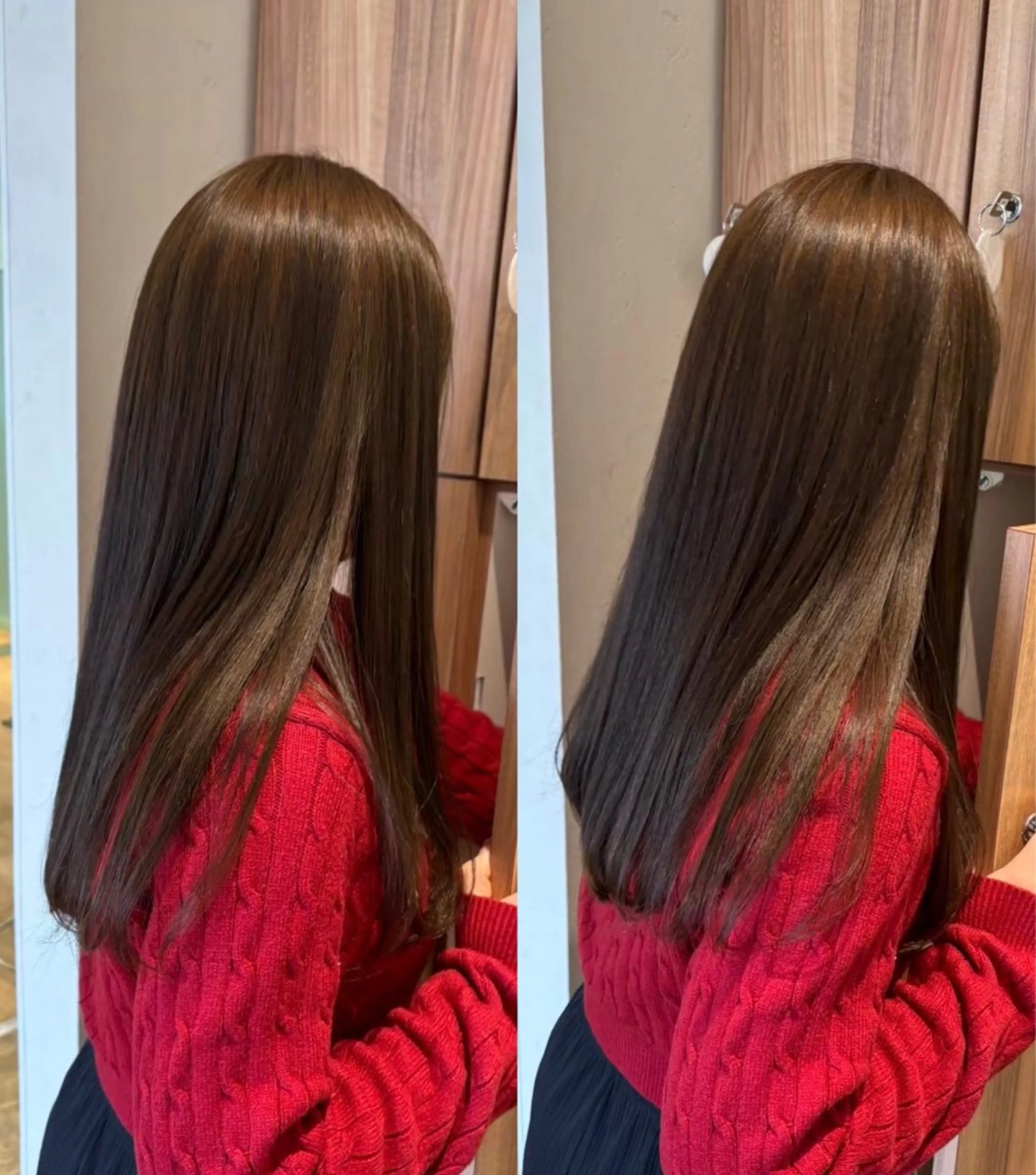 ロング カラー ベージュカラー ブラウンカラー オリーブカラー カット ヘアカラー トリートメント RINNO🌷艶髪/ 艶カラー/縮毛矯正のヘアスタイル