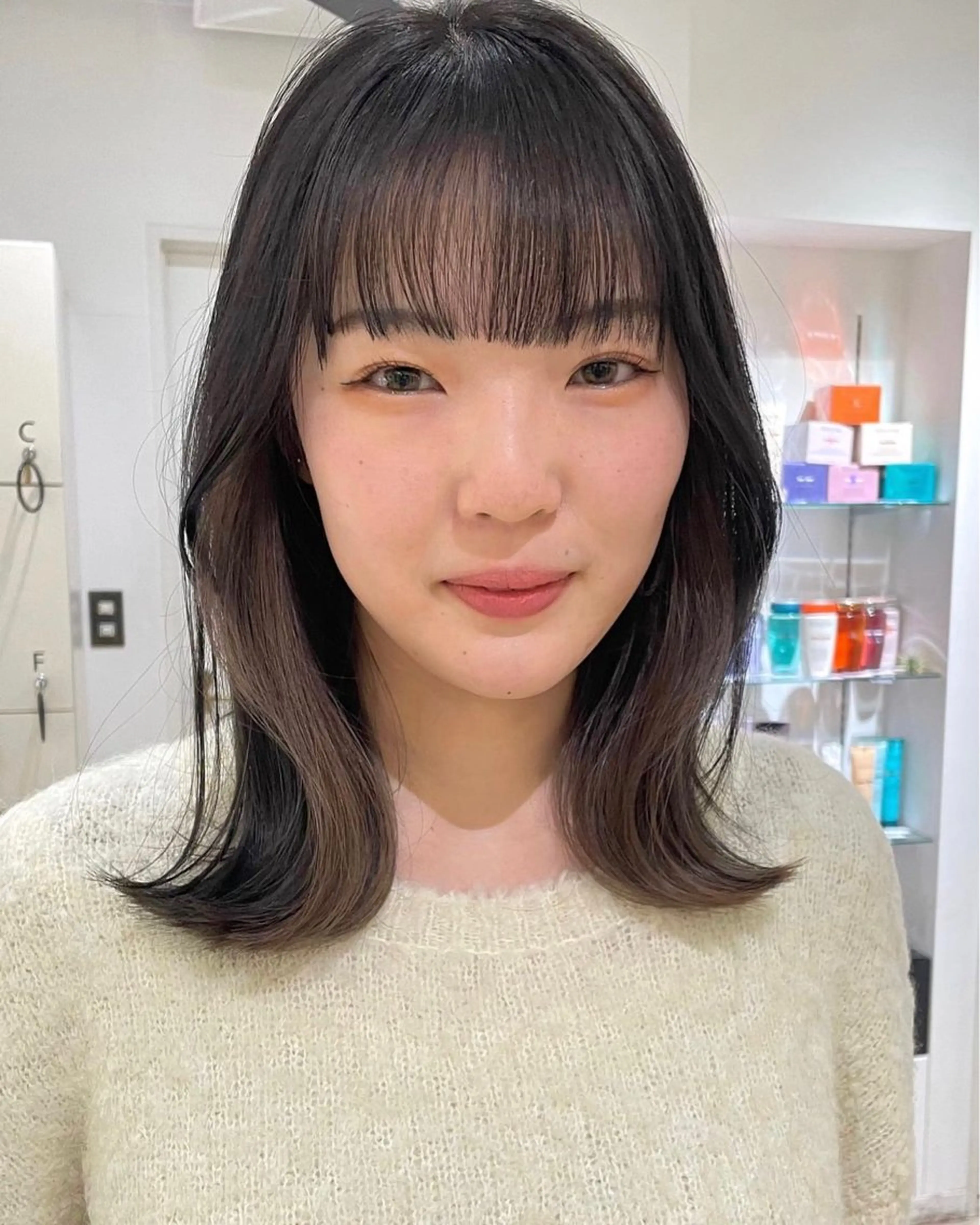 ミディアム 暖色カラー/ピンク カラー/saraのヘアスタイル