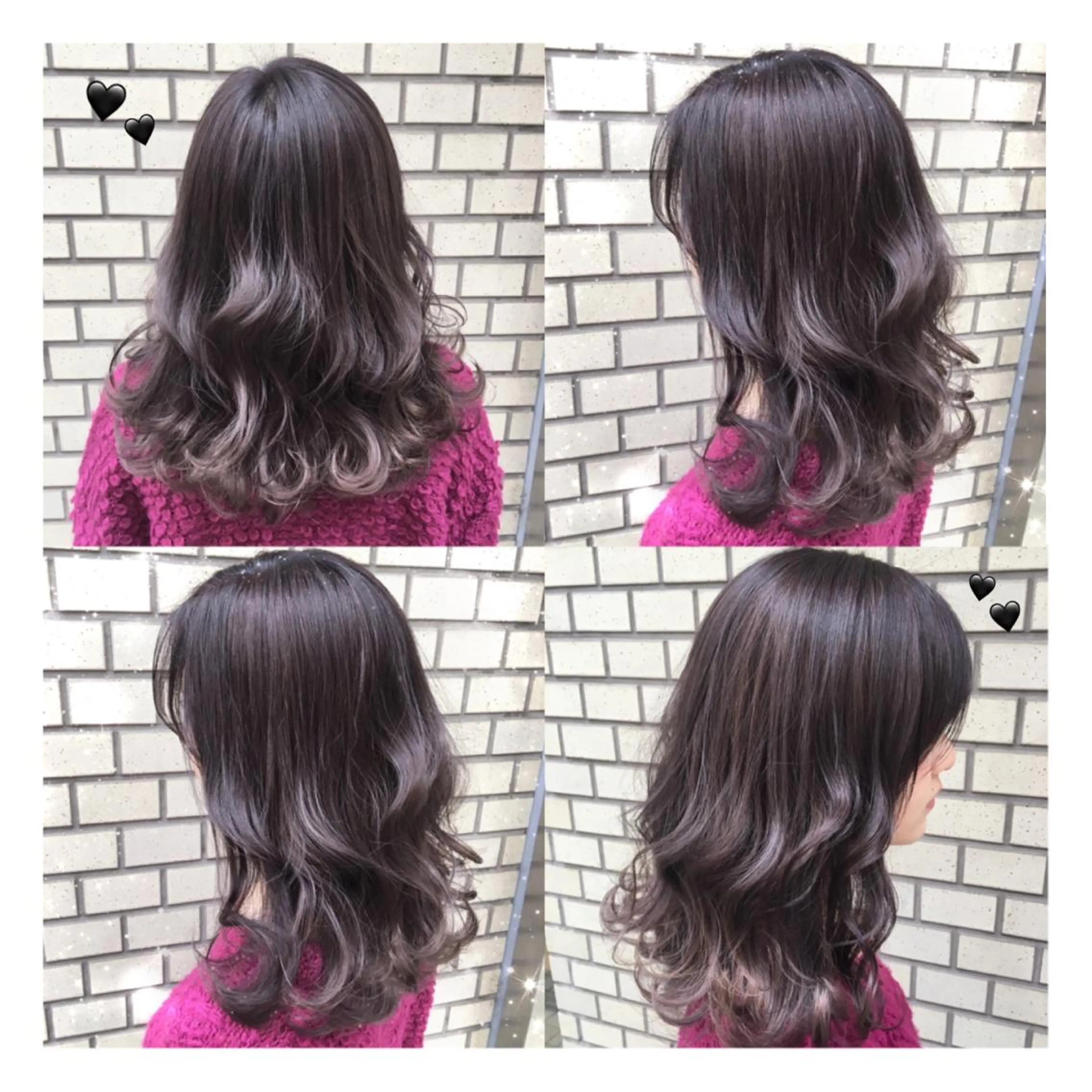 ミディアム カラー アディクシーカラー ブリーチ シルバー 韓国ヘア得意❤︎森澤 悠佳のヘアスタイル