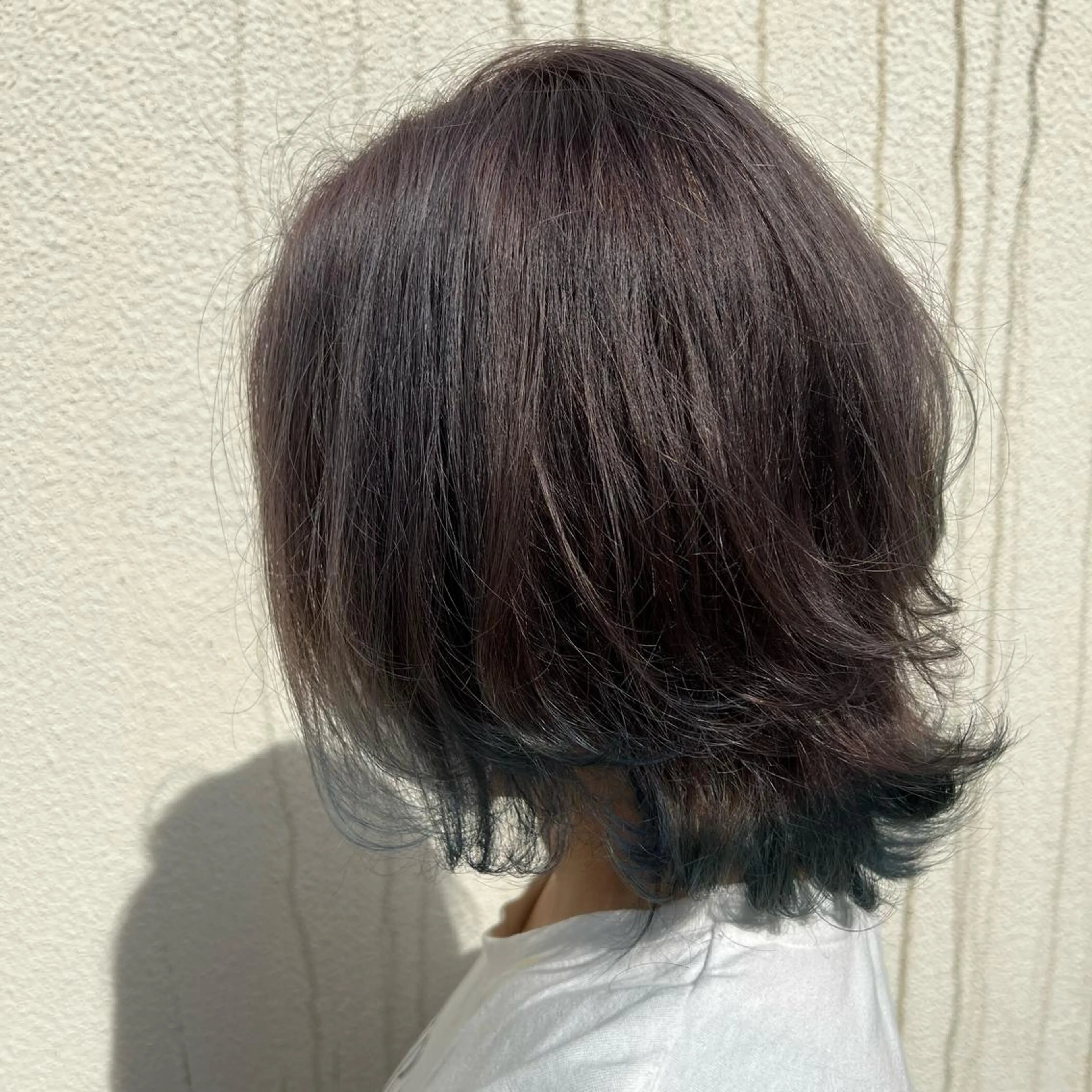 ミディアム カラー ブルーカラー グレージュ 大人メンズパーマ /石川瑠青のヘアスタイル