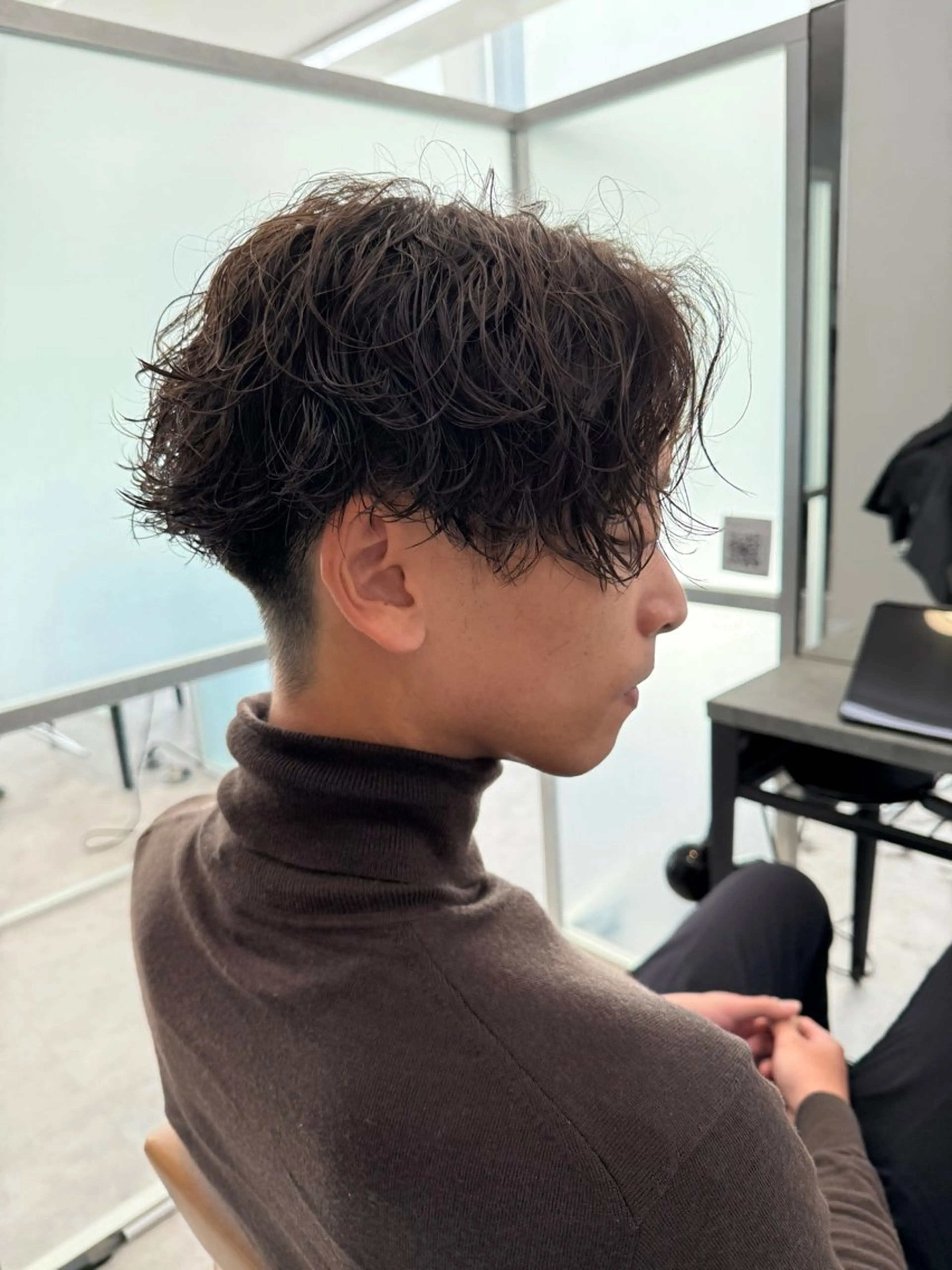 ショート パーマ メンズ 波巻きパーマ カット パーマ メンズパーマ職人/ 天神/tatsukiのヘアスタイル