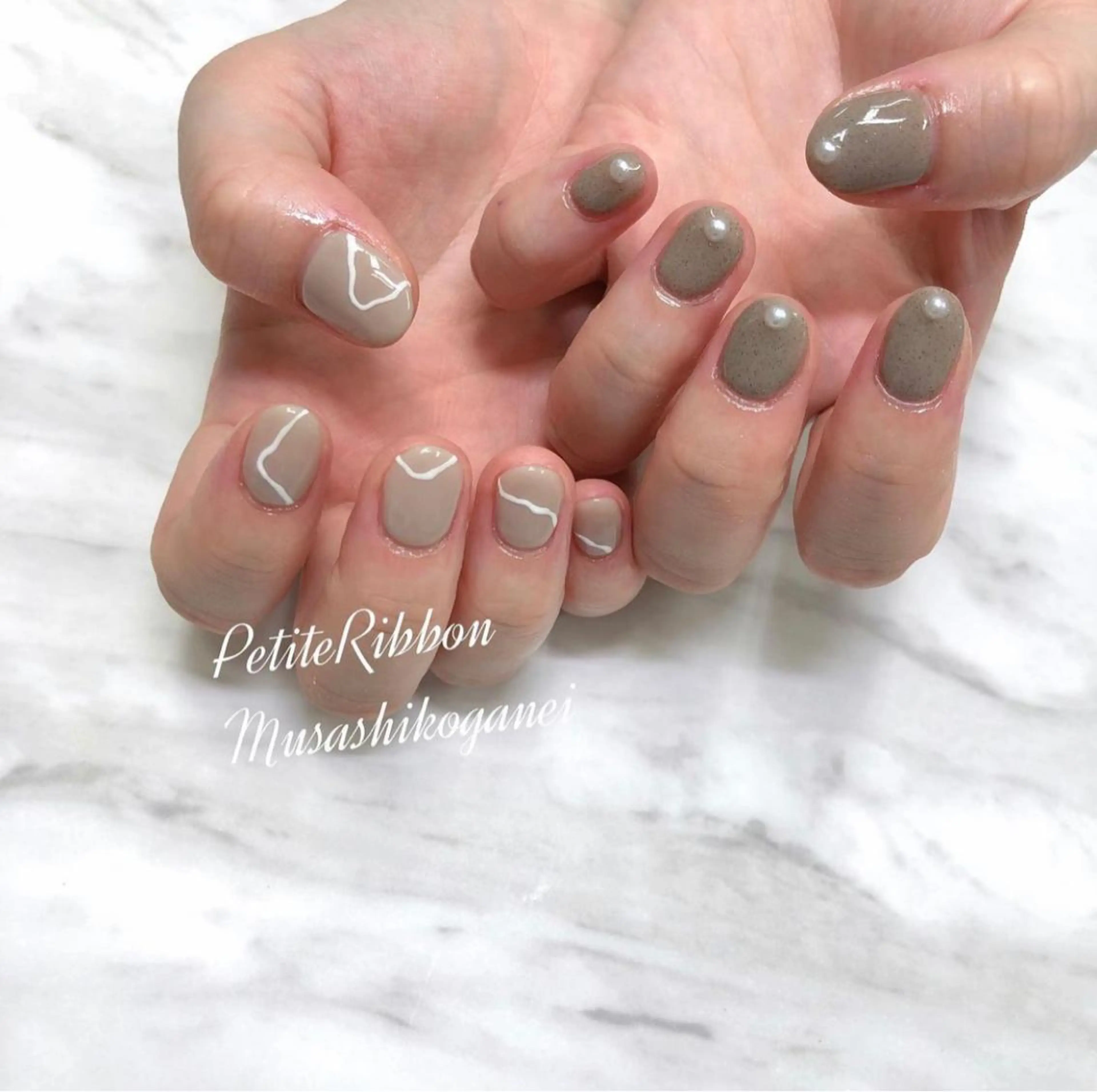 ネイル ハンドネイル プティリボン 武蔵小金井店のネイルデザイン