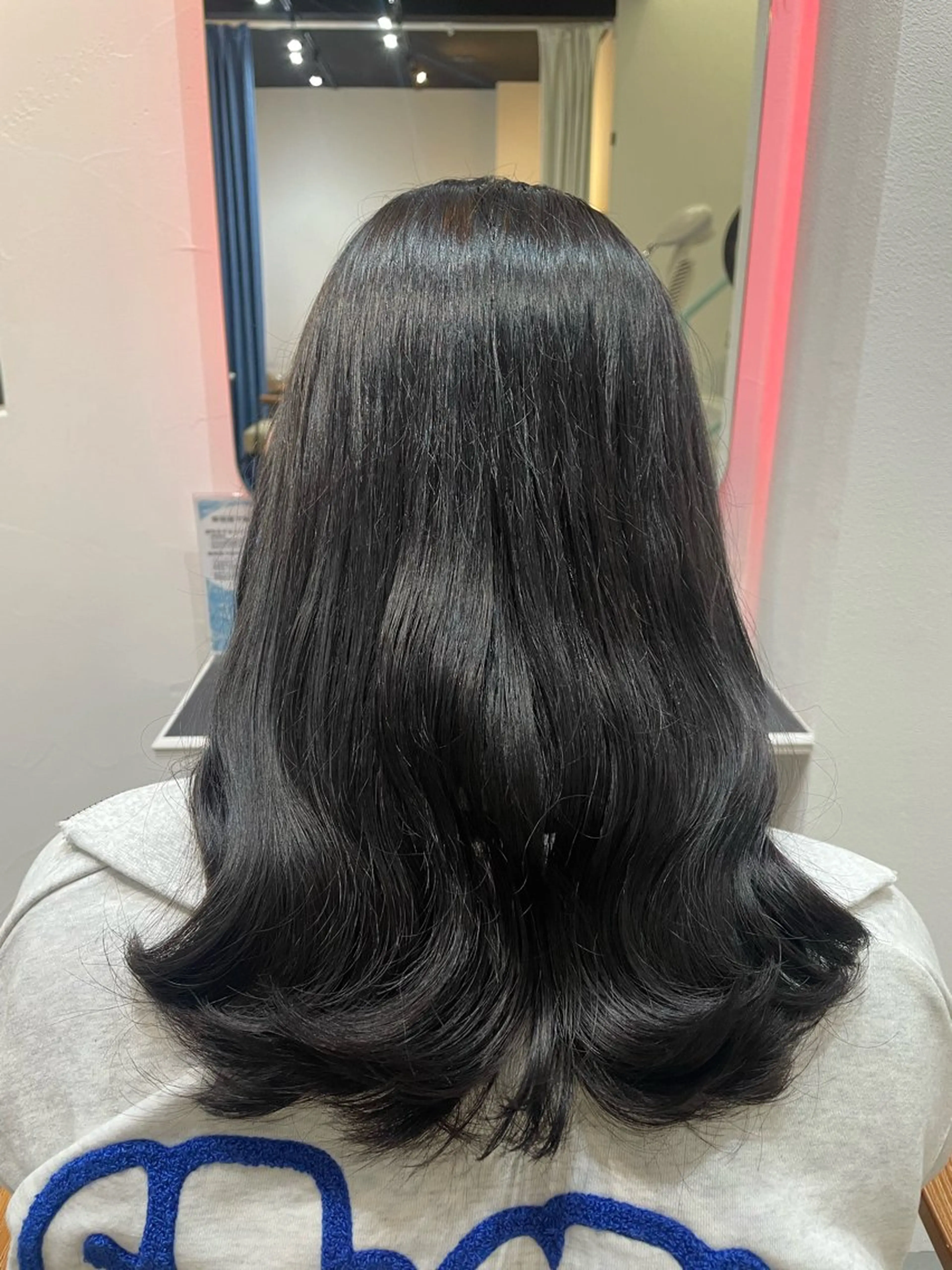 ミディアム カラー 黒髪 ブルーカラー ブルーブラック 似合わせスタイル🪮 🌿まなべさとみ🌿のヘアスタイル