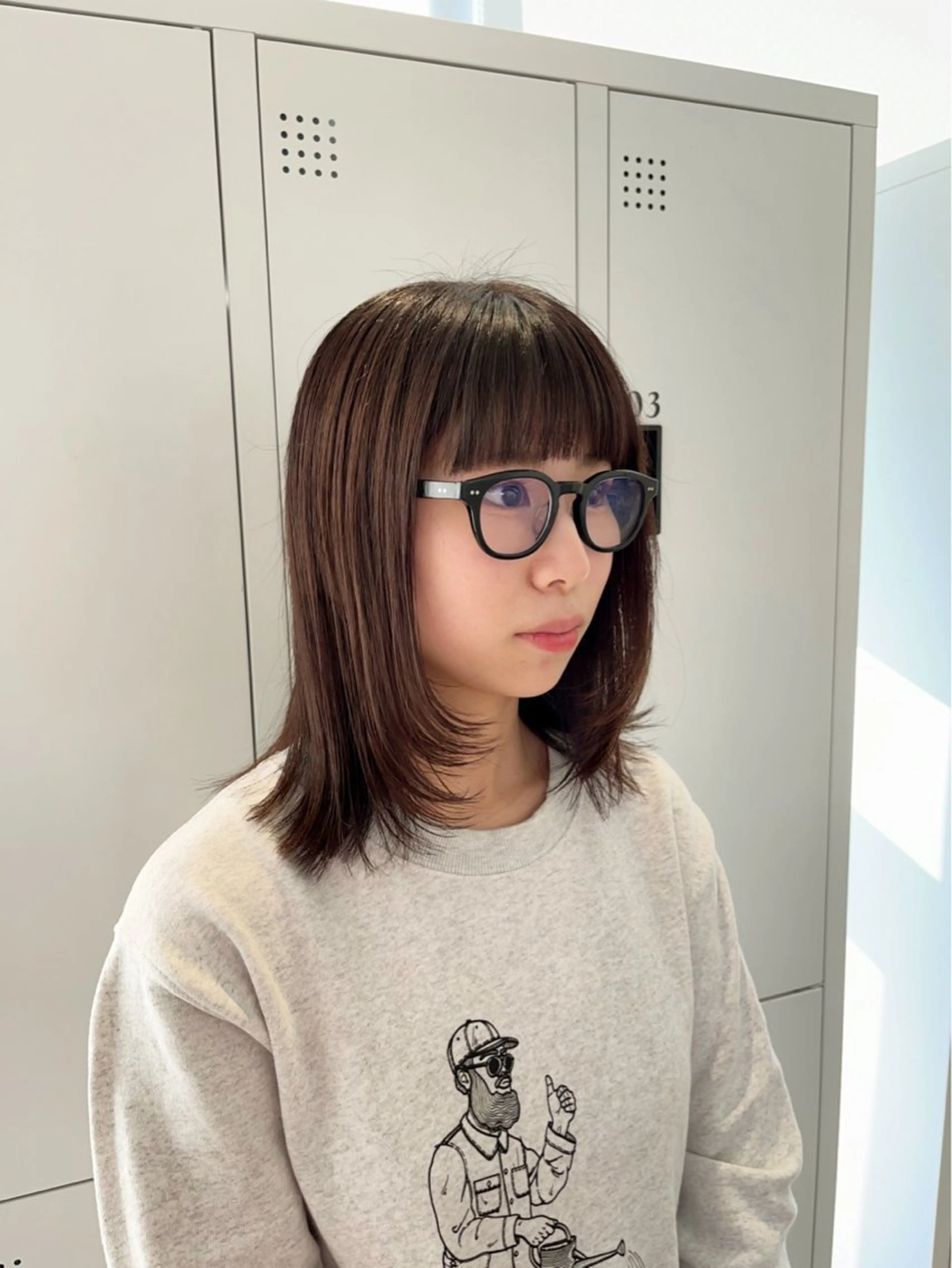 ミディアム カラー カット ヘアカラー トリートメント ボブ/ベージュ/ パーマ🪿近森ゆいのヘアスタイル