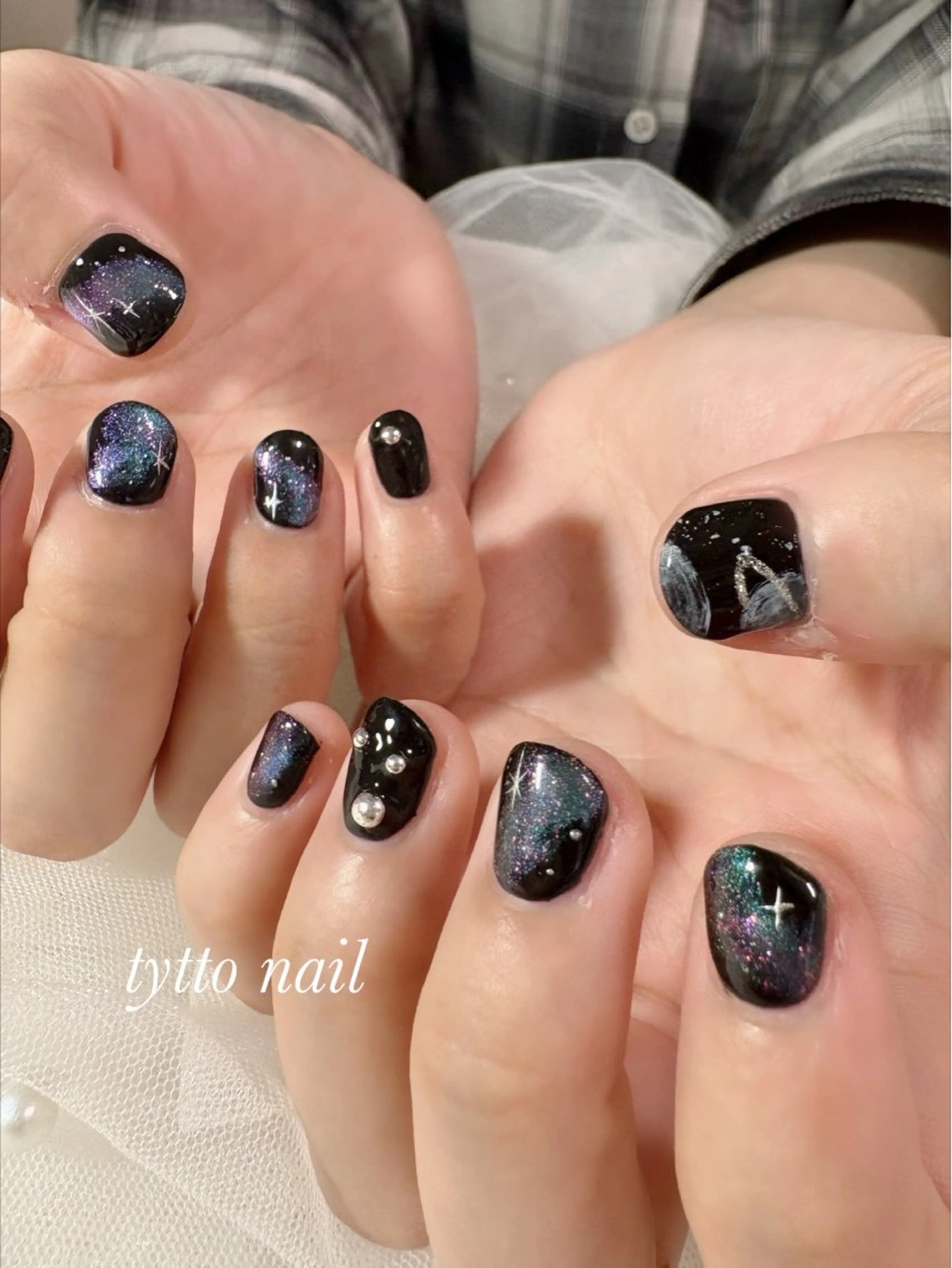 ネイル グラデーション ワンカラーネイル ショートネイル 冬ネイル ハンドネイル tytto nail ❤︎‪‪eri‪‪のネイルデザイン