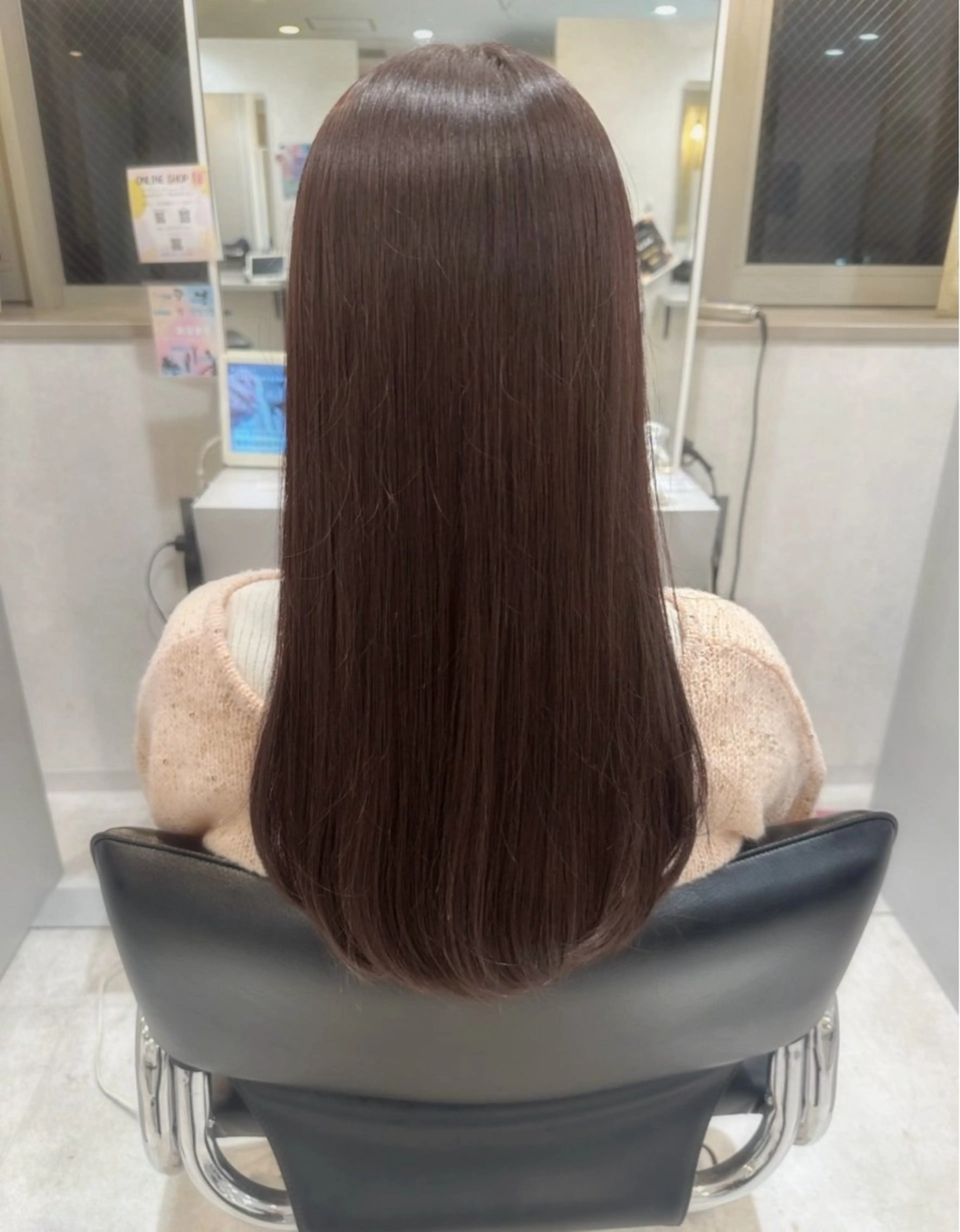 セミロング カラー 中韓🇨🇳🇰🇷 トレンド＆髪質改善のヘアスタイル