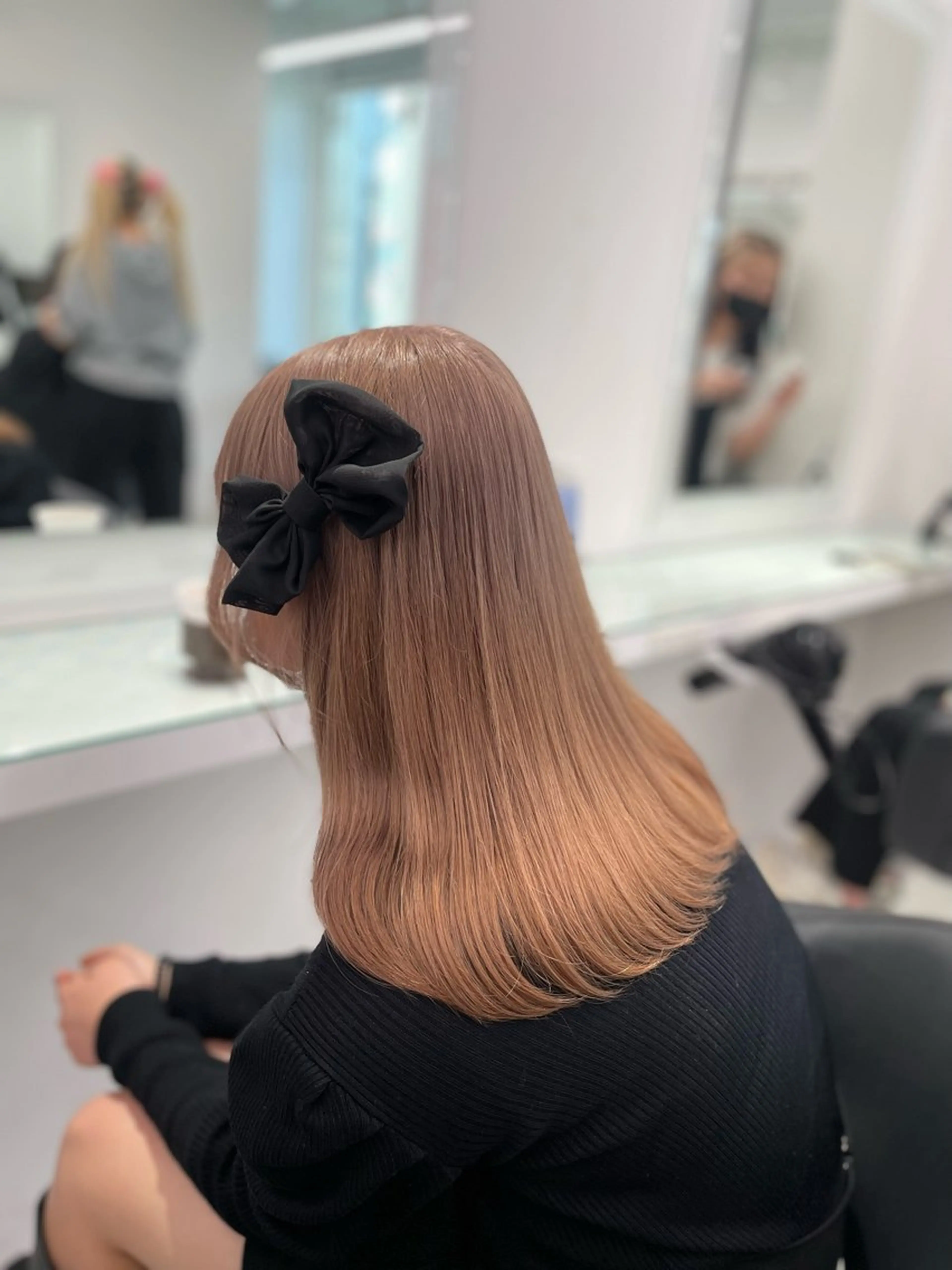 セミロング カラー ヘアカラー トリートメント ヘッドスパ ヘアセット ❄最強かわいいカラー ❄️MINA❄️のヘアスタイル