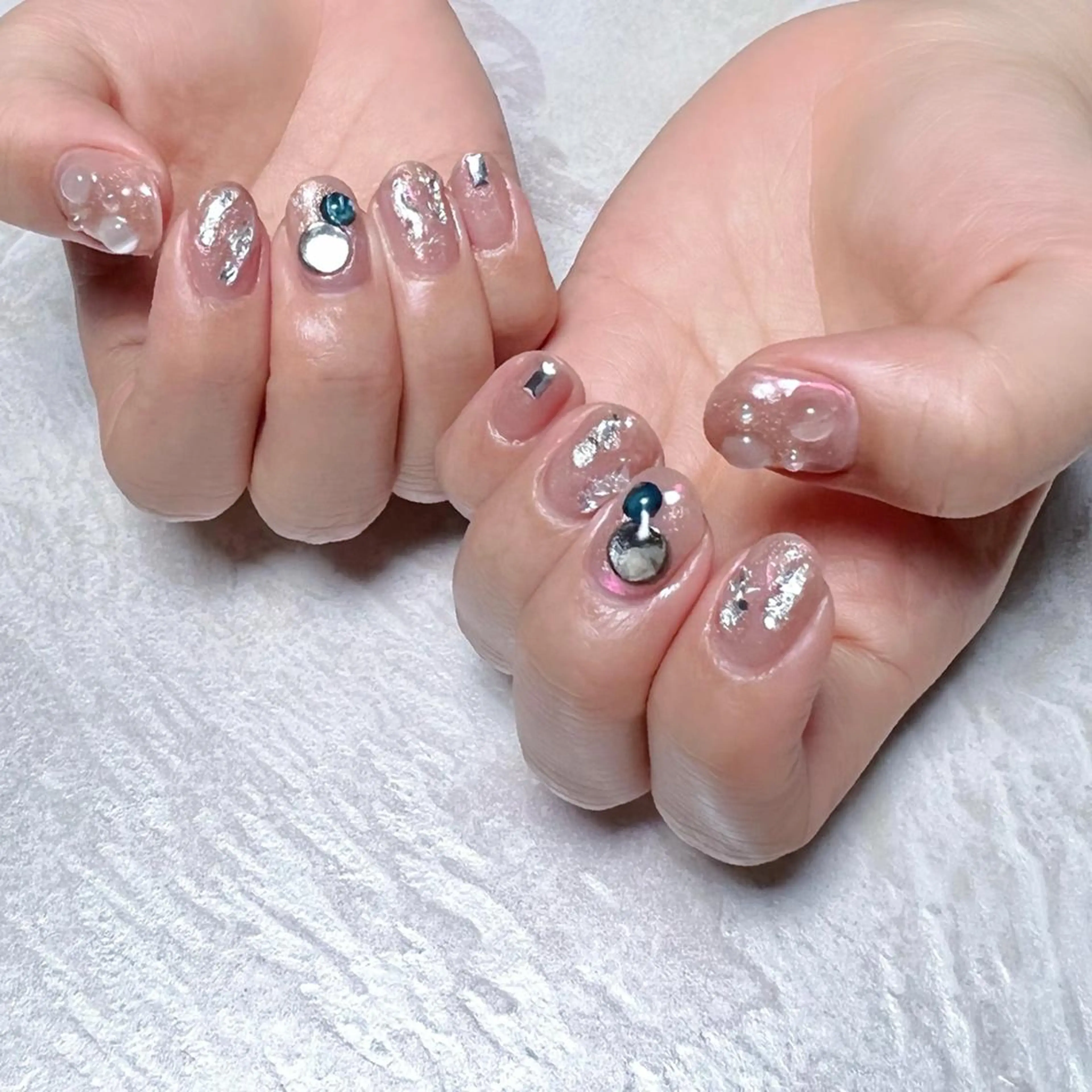 ネイル ニュアンスネイル ショートネイル gemickle nailのネイルデザイン