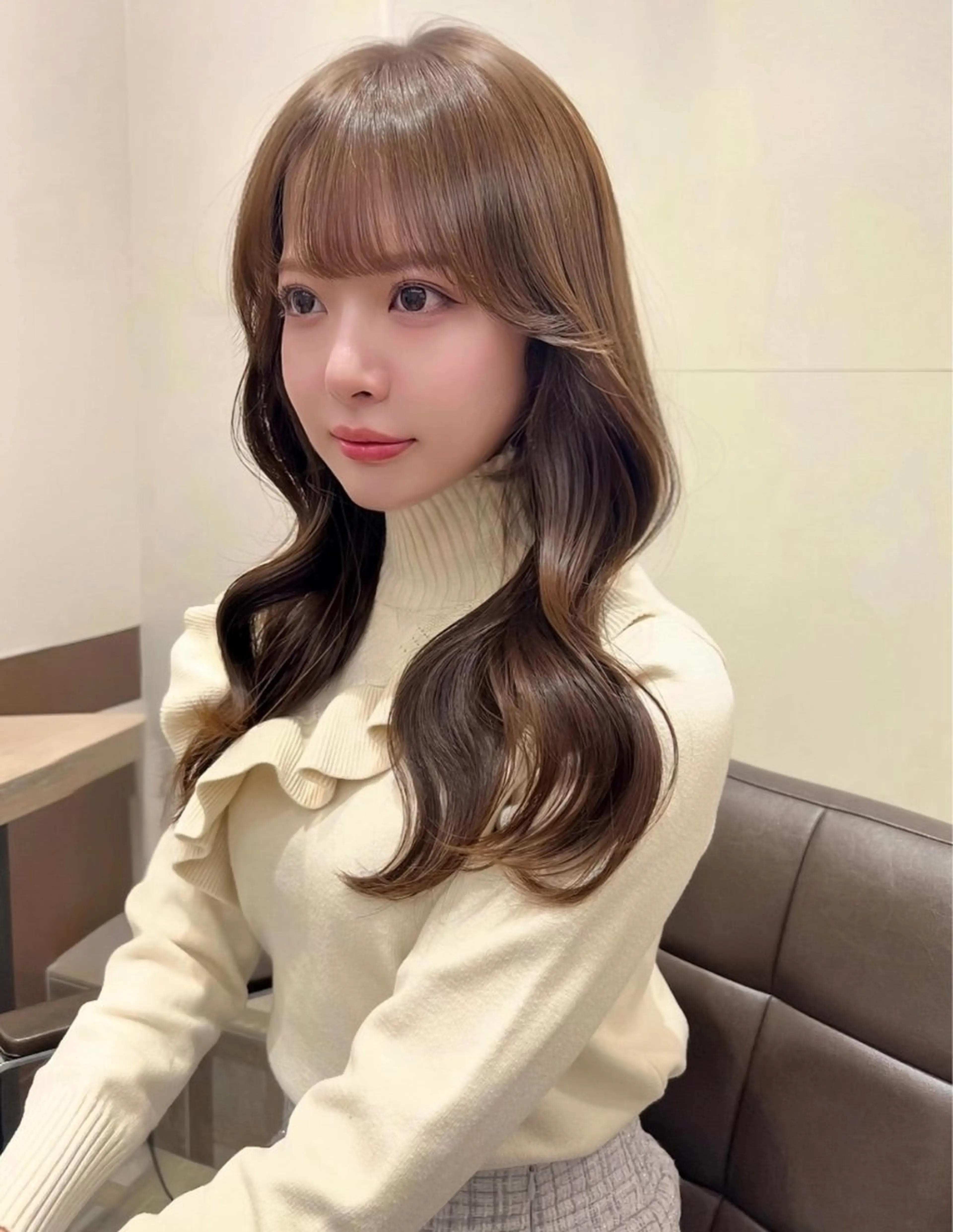 ロング カラー ブリーチ 透明感カラー ヘアカラー トリートメント 縮毛矯正/艶カラー /新宿/SHOKIのヘアスタイル