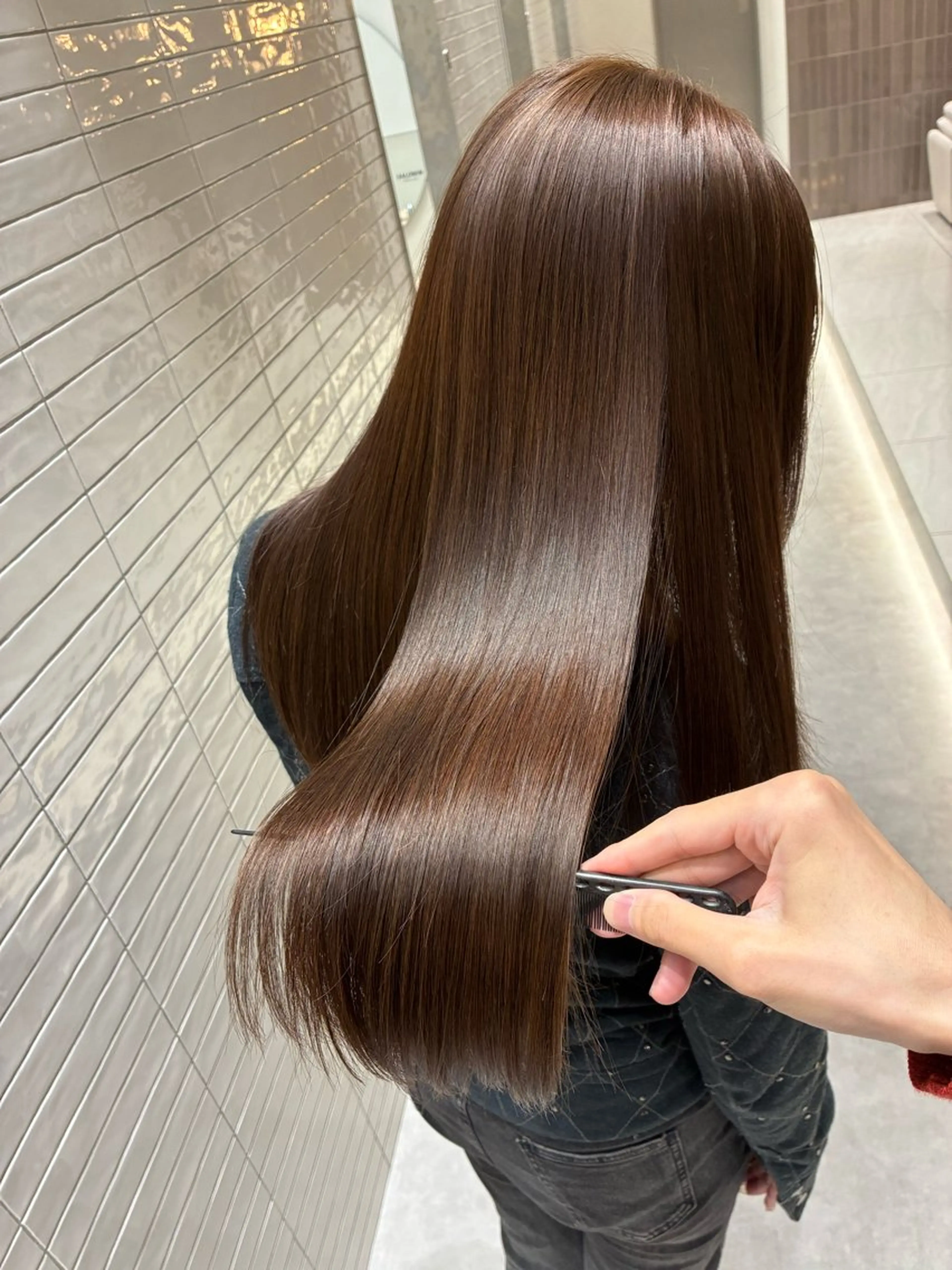 セミロング 髪質改善 トリートメント カット ヘアカラー トリートメント 🌿髪質改善/大名/ レイヤー/艶髪🌿のヘアスタイル