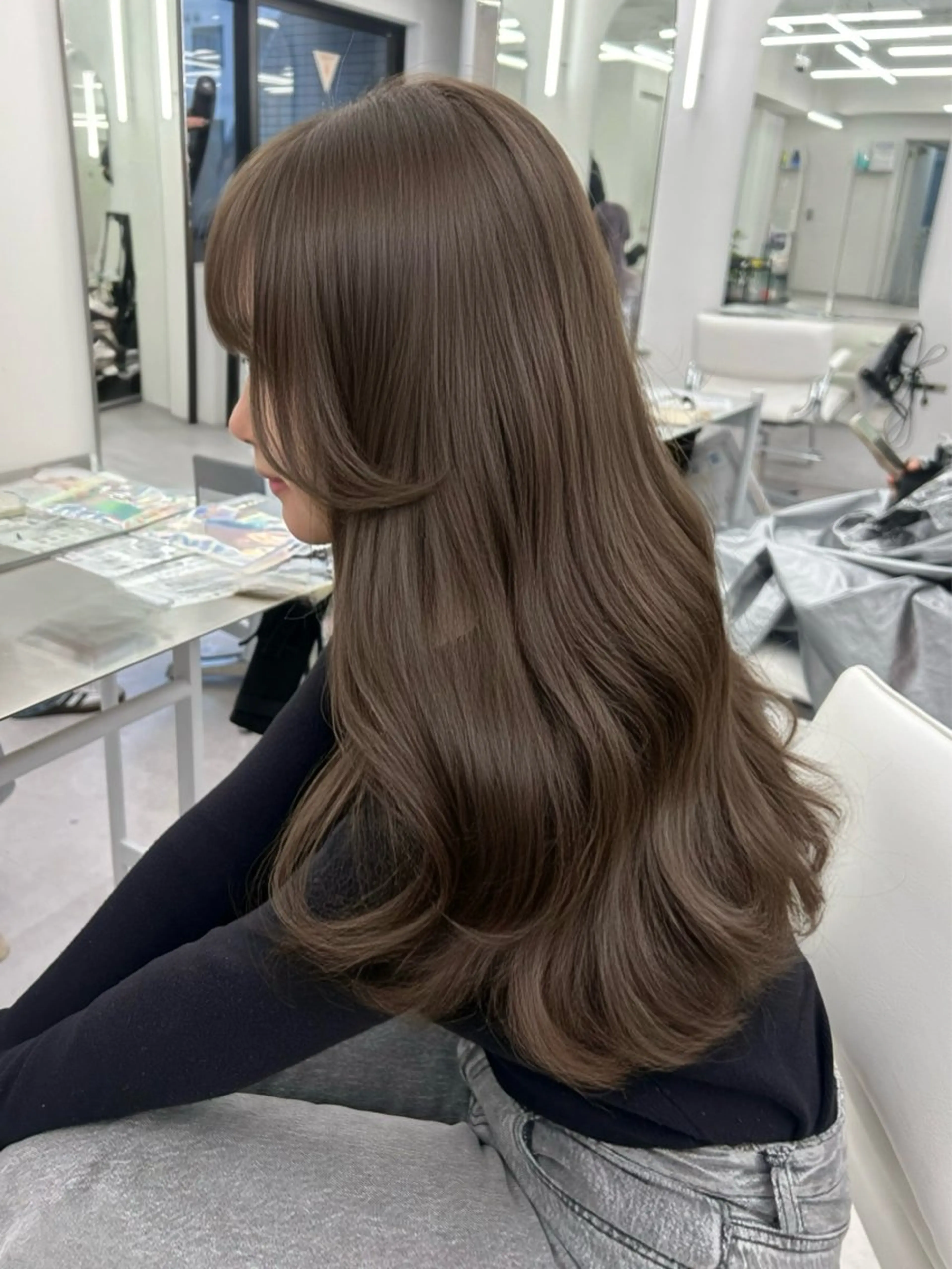 ロング カラー カット ヘアカラー トリートメント 透明感カラー 古山 結季🌙🖤のヘアスタイル