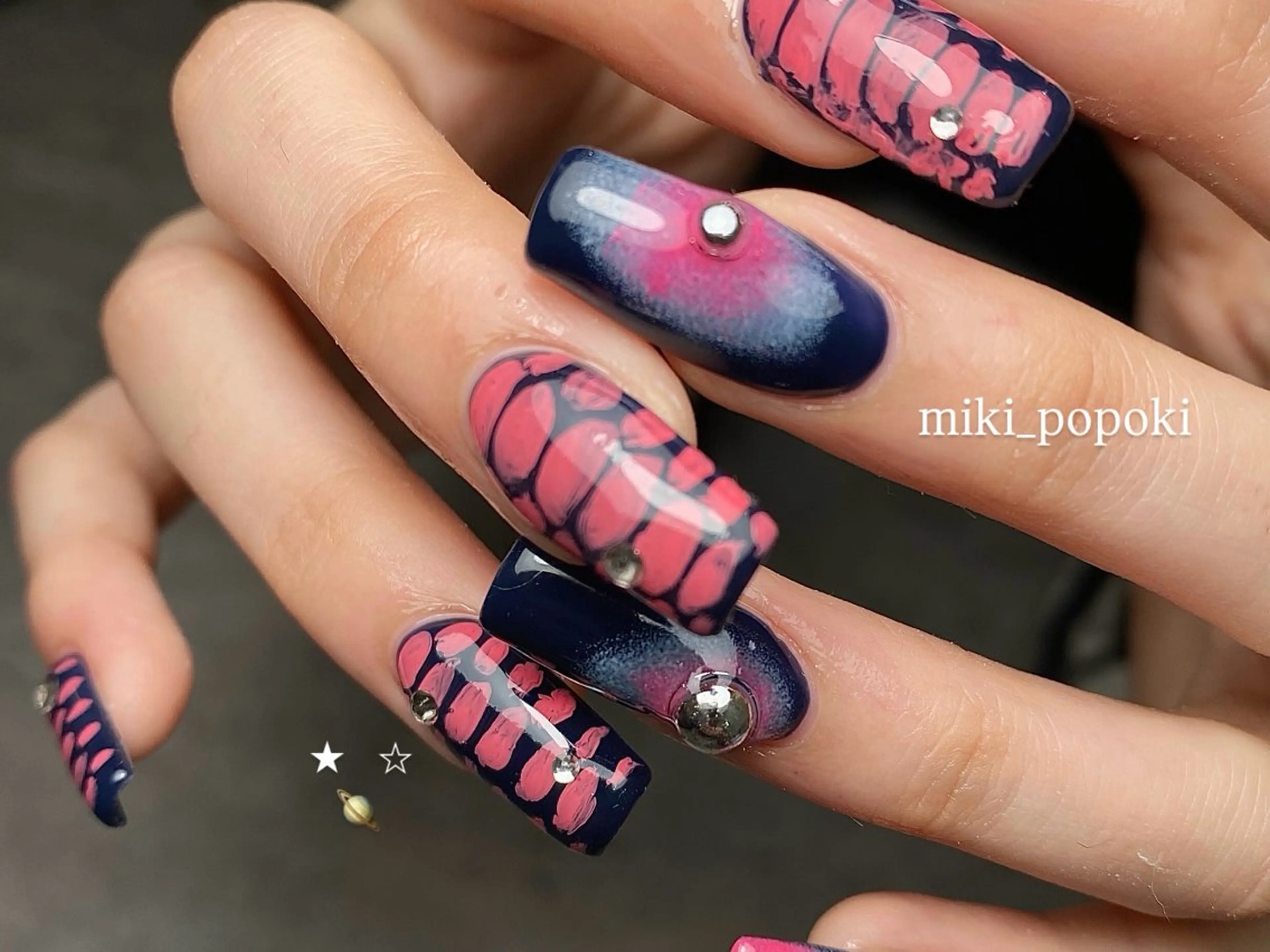 ネイル ロングネイル ハンドネイル popo-nail所属・個性派/ちゅるん/ モチ好評◎｜MIKIのネイルデザイン