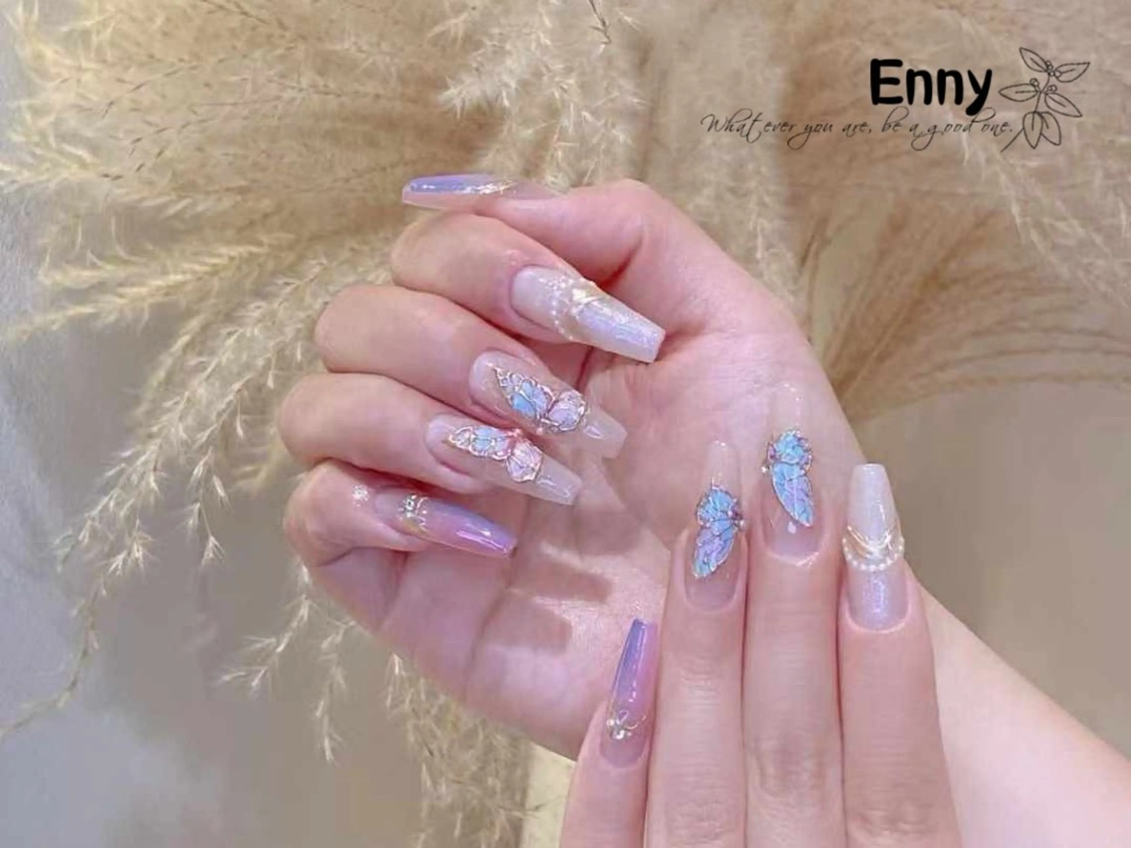 ネイル チークネイル フットネイル フレンチネイル ジェルネイル ガラスフレンチ Enny nail salonのネイルデザイン