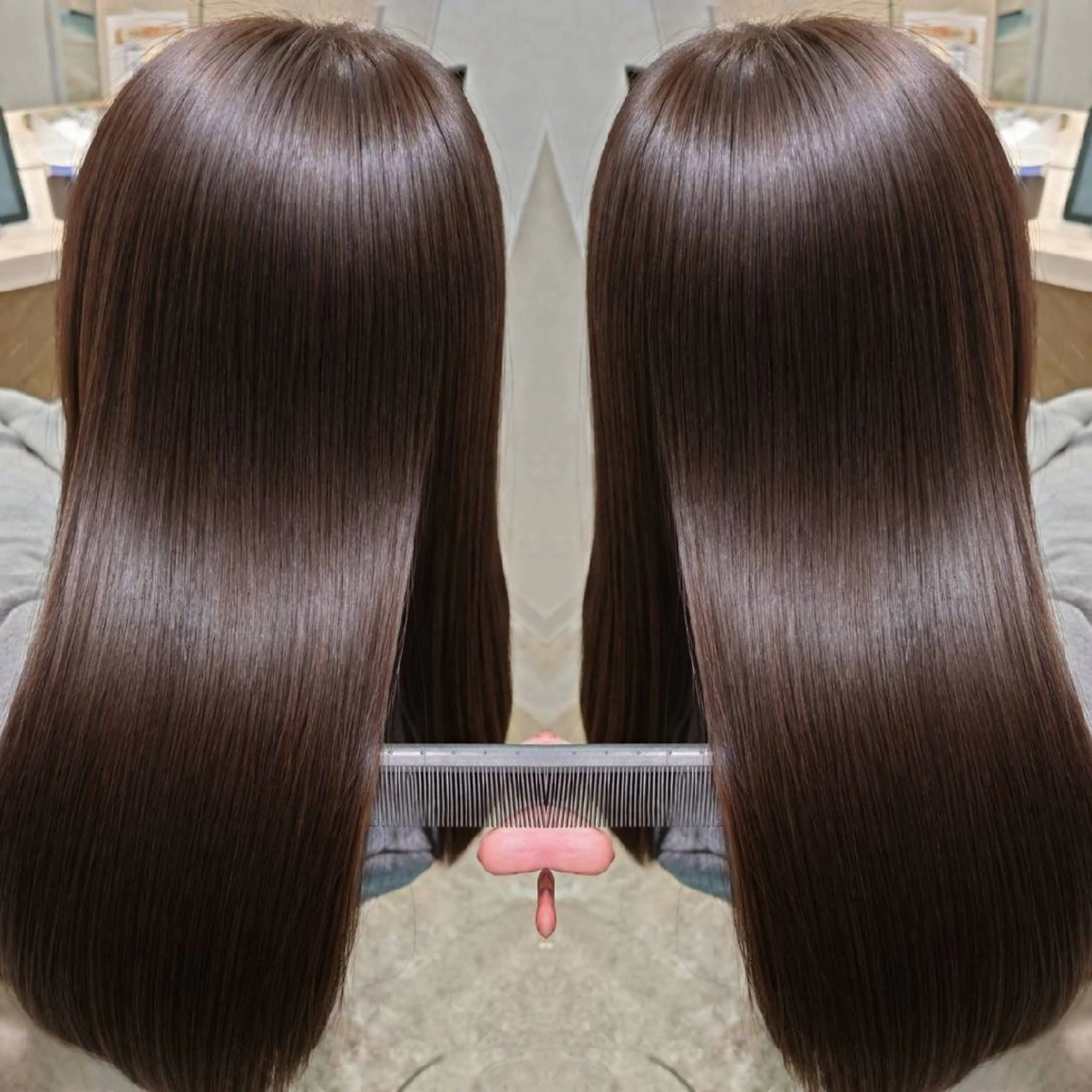 ロング 縮毛矯正 縮毛矯正✨艶髪 シノハラ✨髪質改善のヘアスタイル