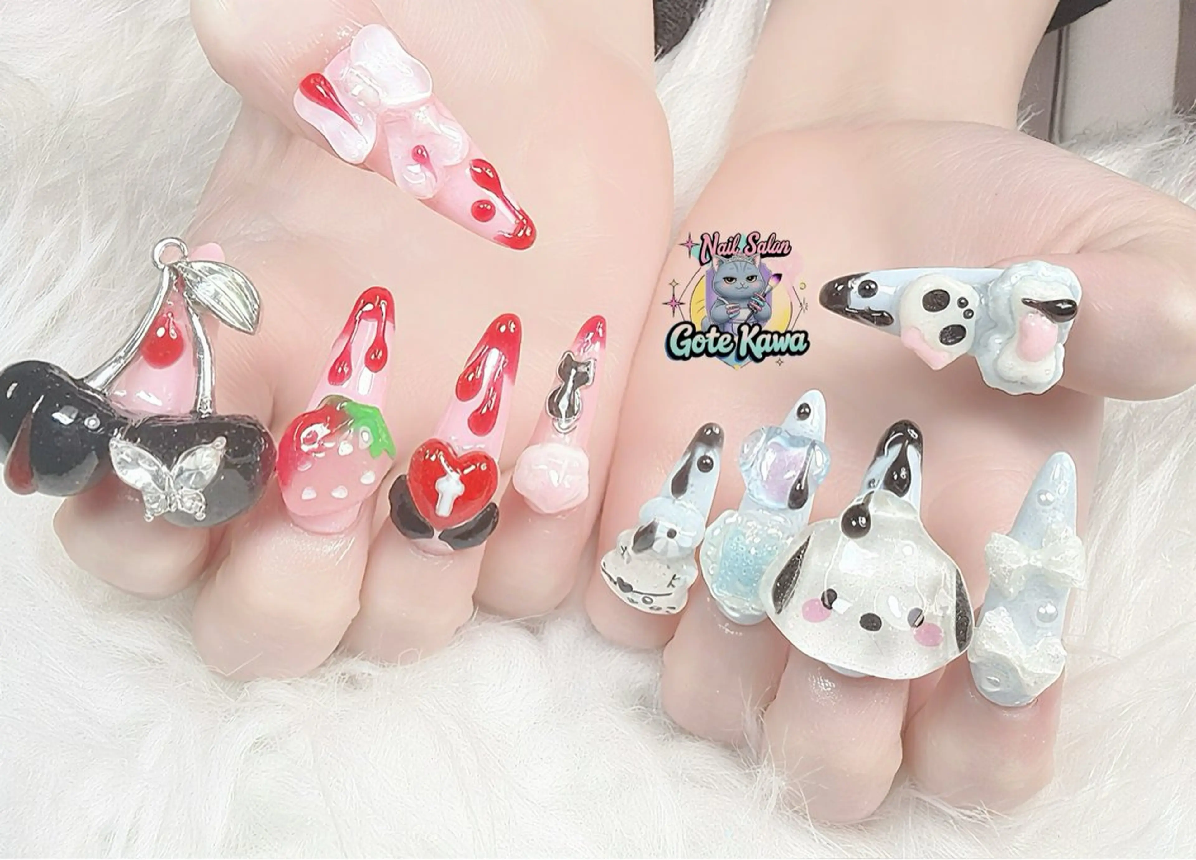 ネイル ハート ハンドネイル ハンドケア Gote Kawa nail salonのネイルデザイン