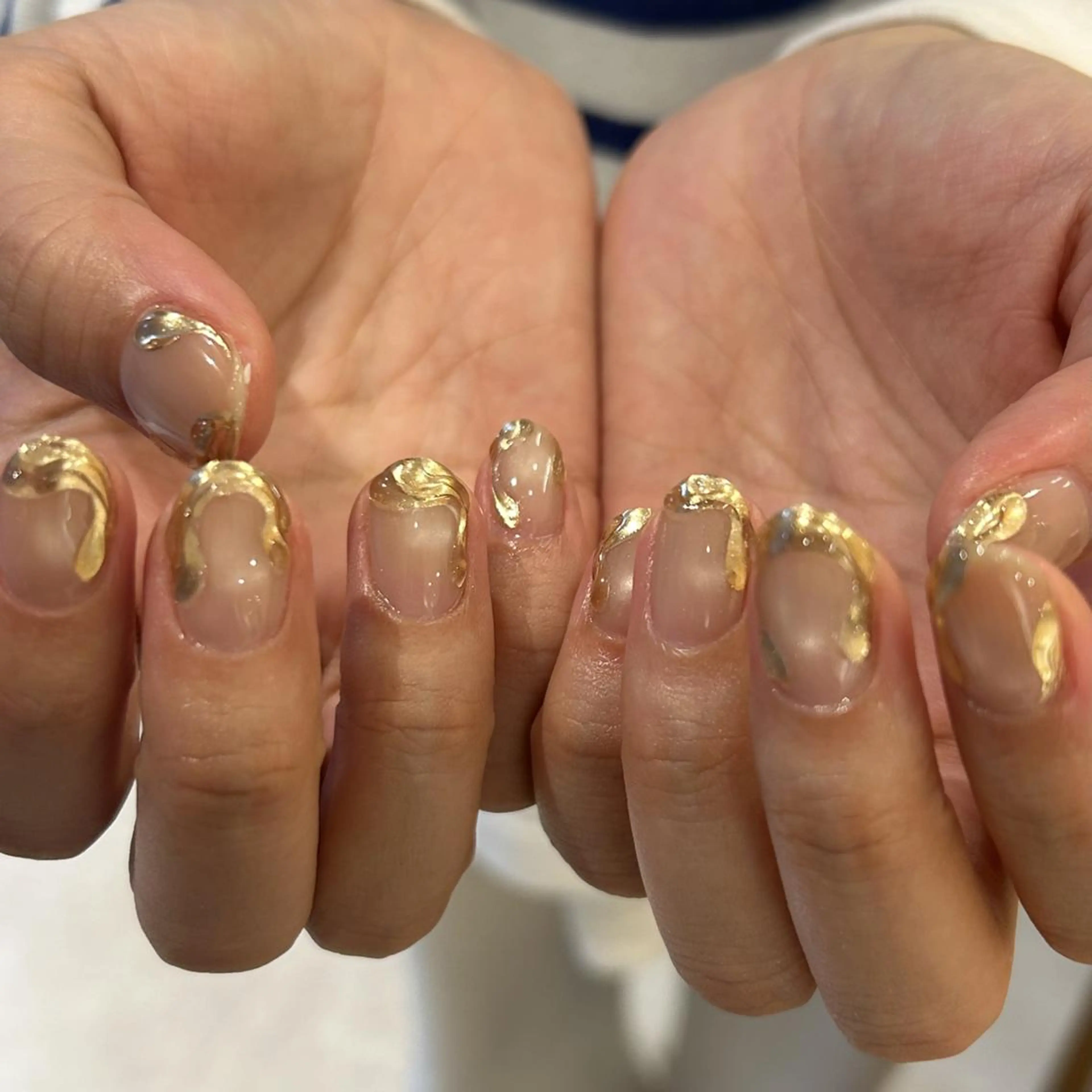 ネイル オーロラネイル ジェルネイル 氷ネイル・うるうるネイル 韓国ネイル ミラーネイル ハンドネイル nails TOKYOのネイルデザイン