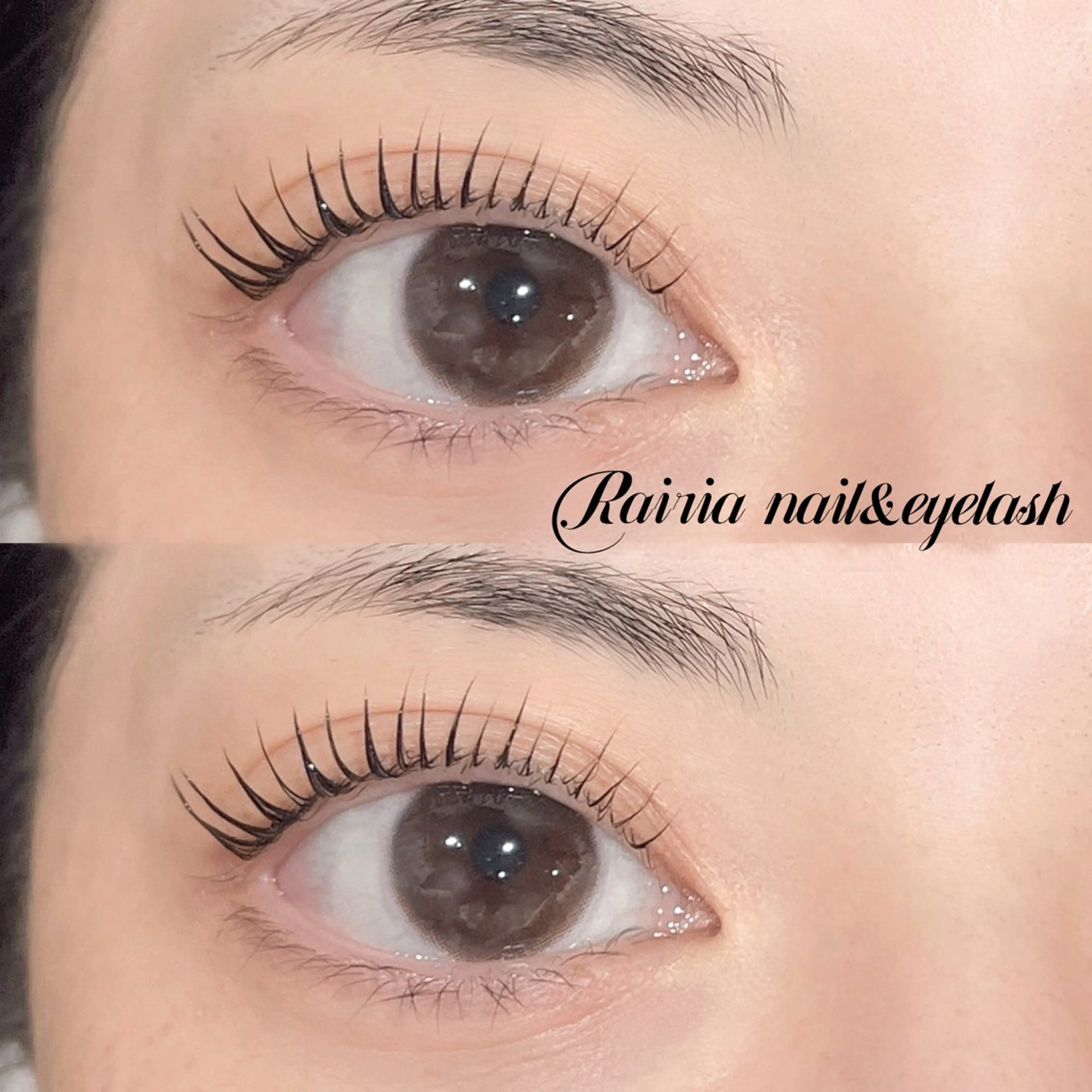 マツエク・マツパ フラットラッシュ 韓国風マツエク パリジェンヌラッシュリフト 下まつげエクステ 一重×まつ毛パーマ マツパ Rairia momoka🎀✨のマツエク・マツパデザイン