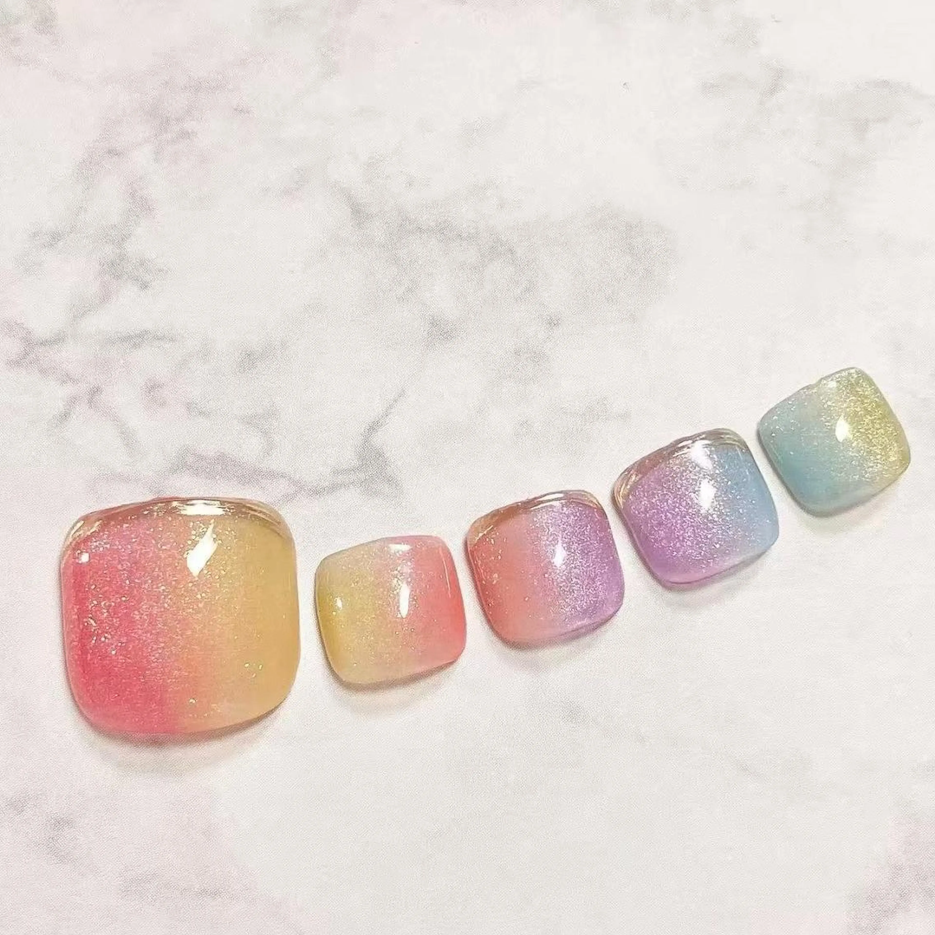 ネイル フットネイル フレンチネイル ジェルネイル ガラスフレンチ 韓国ネイル フットネイル ハンドケア MoriseNail 表参道のネイルデザイン