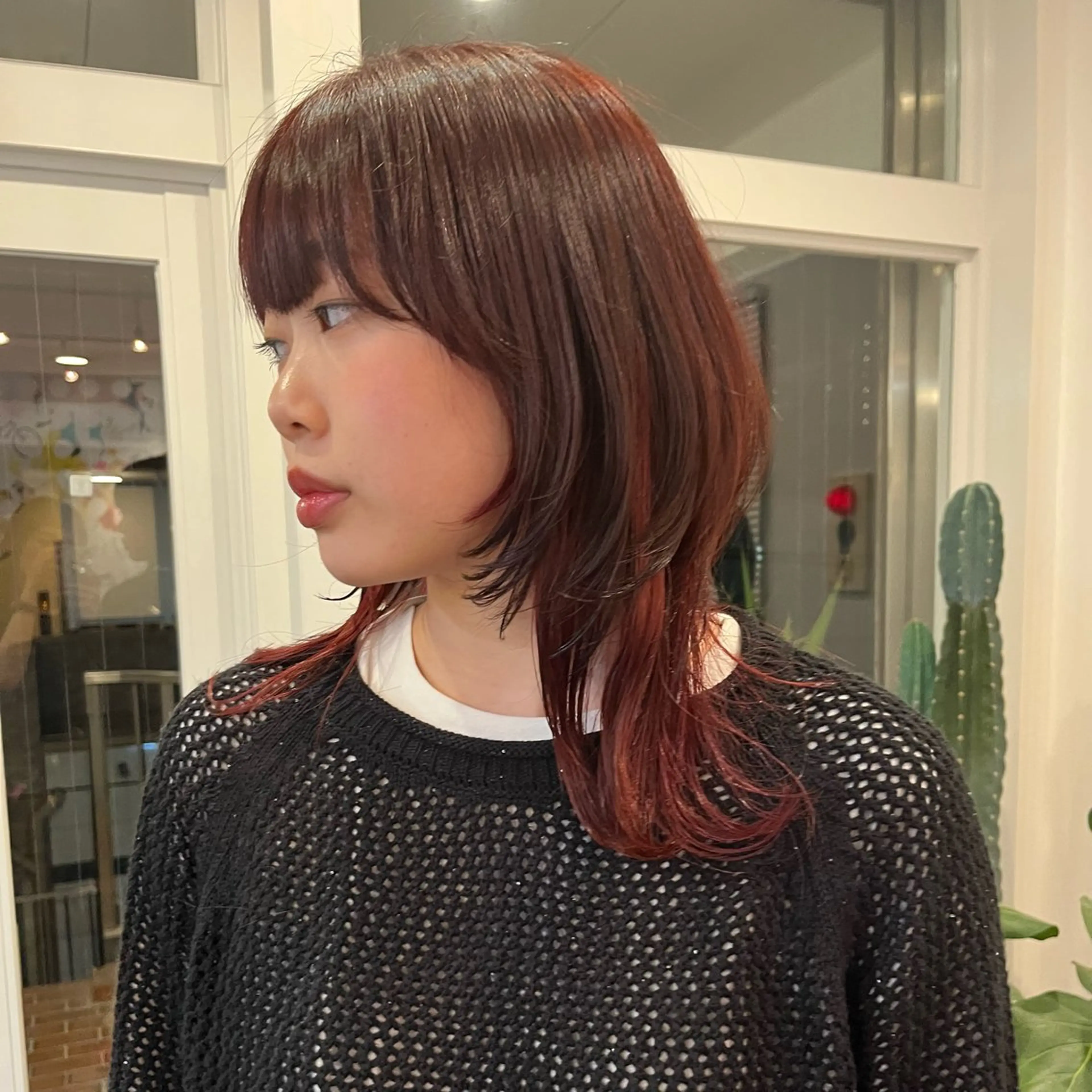 セミロング ウルフカット カット ヘアカラー NAO ꩜✧˖°.のヘアスタイル