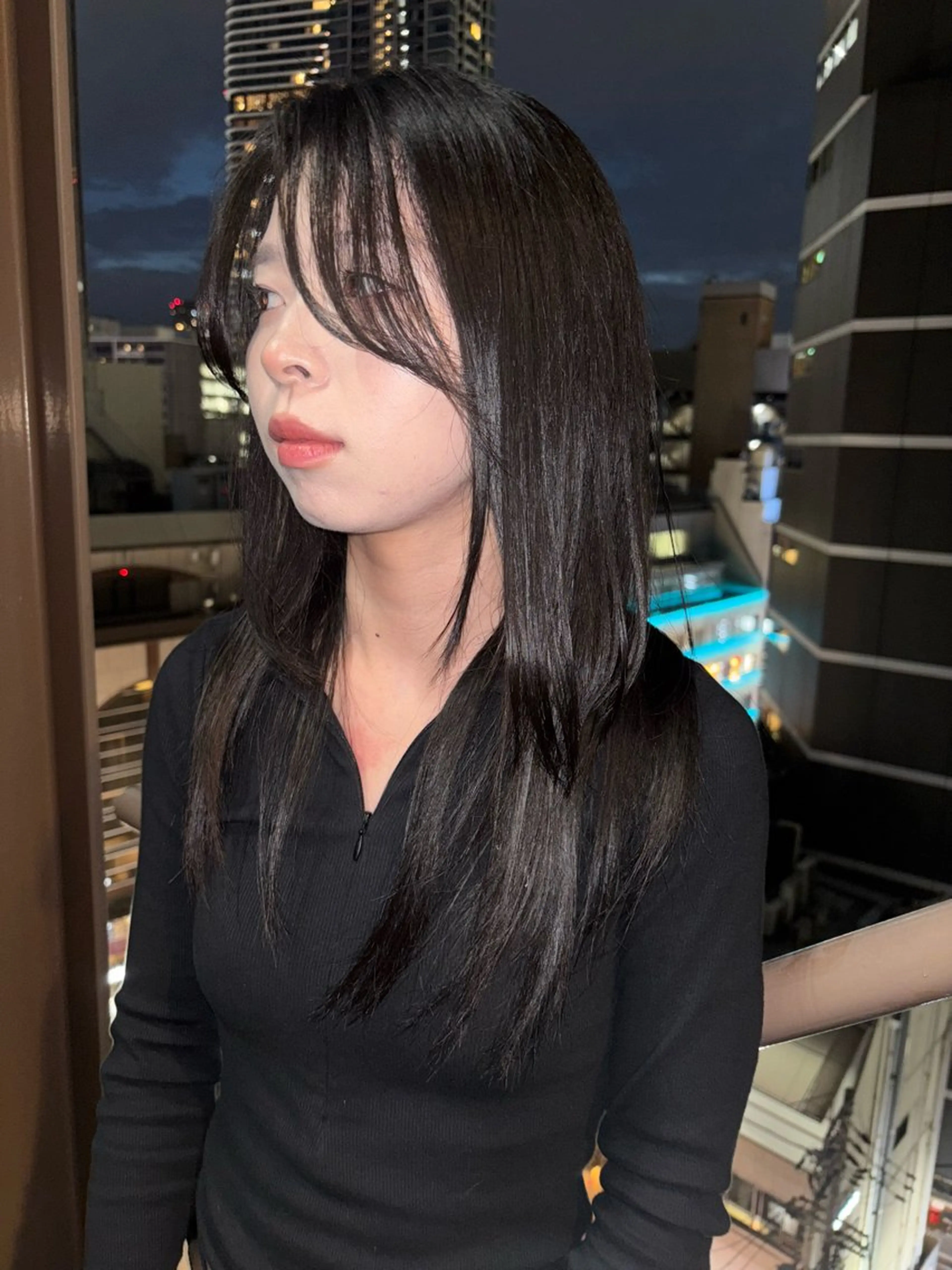 ロング ハッシュカット カット 人気サロン縮毛矯正 ボブカットカラーのヘアスタイル
