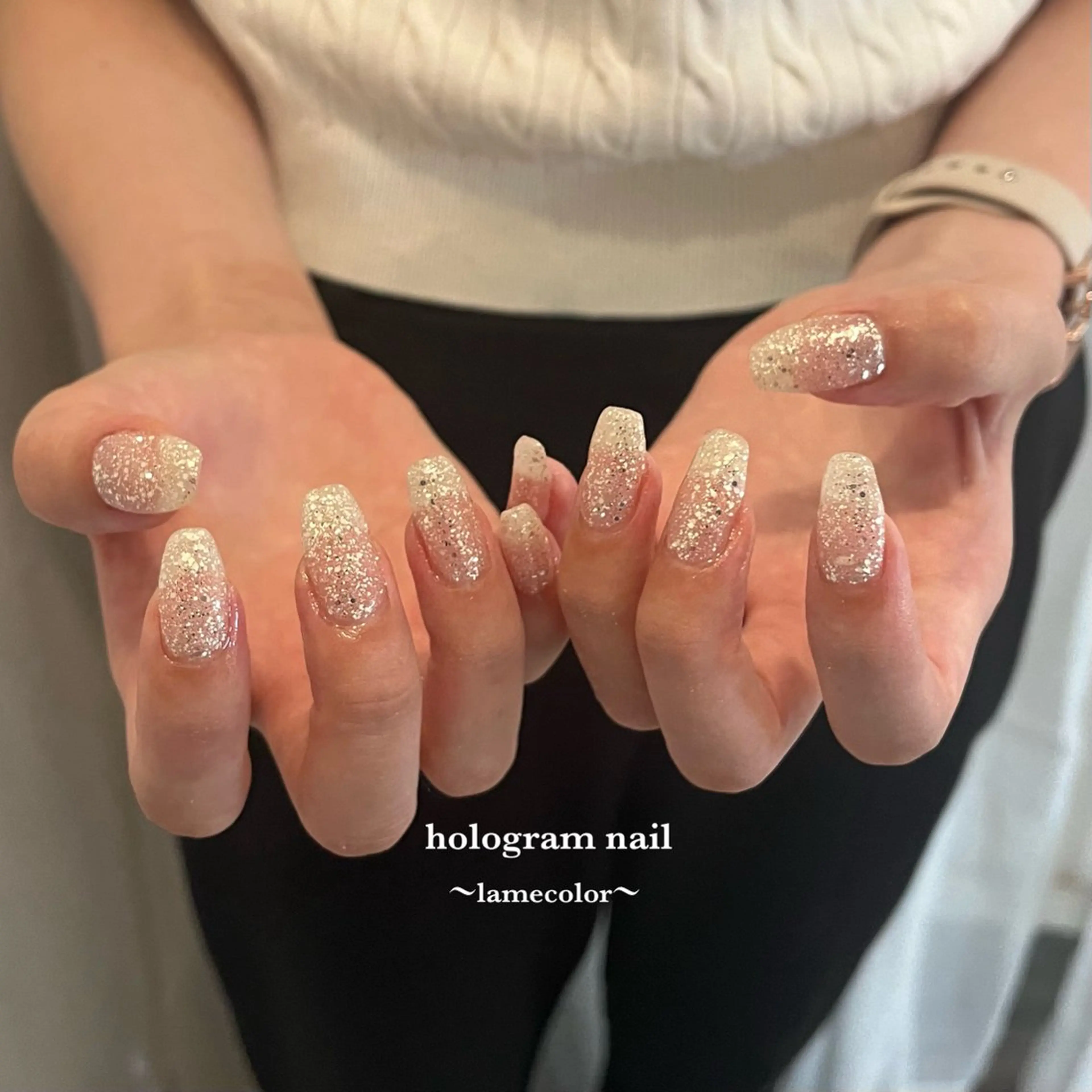 ネイル ラメ(グリッター) ハンドネイル Coppe_pan みさきのネイルデザイン