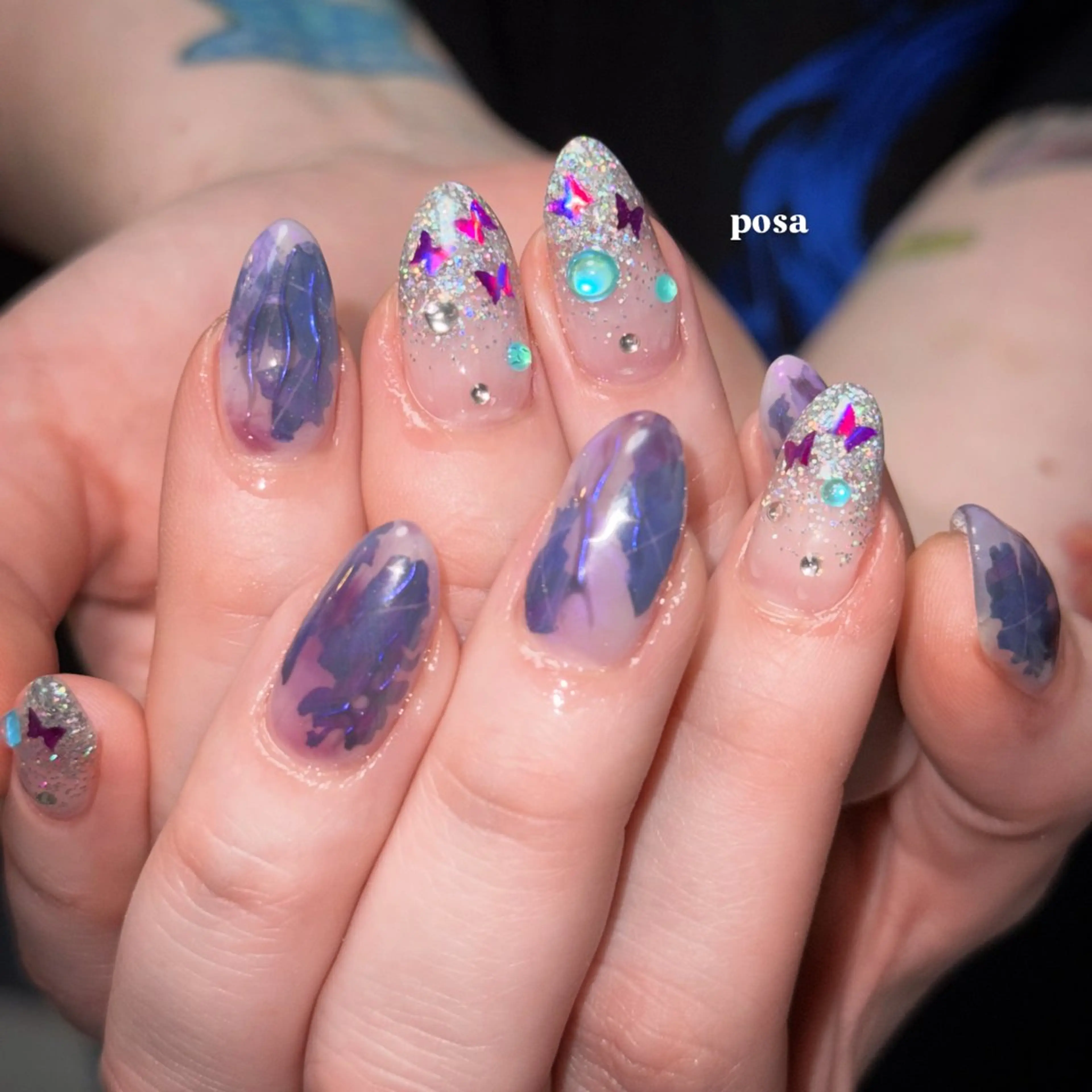 ネイル シンプルネイル ハンドネイル posa nail モエミのネイルデザイン