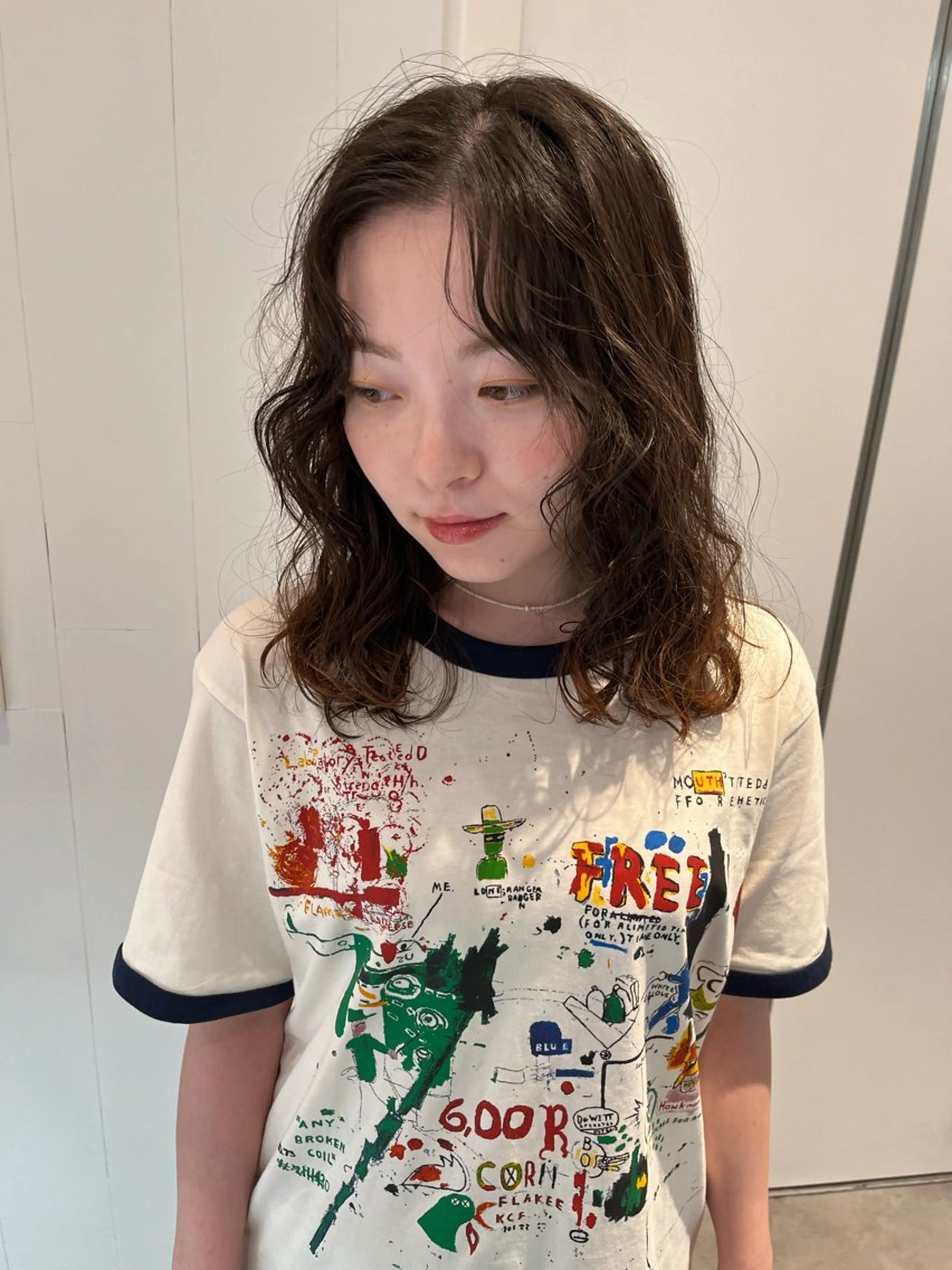 ミディアム パーマ 艶髪✨×顔周りカット 🧚ナツホのヘアスタイル